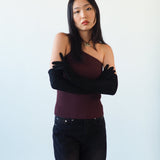 Moonlight Opera Gloves in Black Suede Lambskin - CLYDE