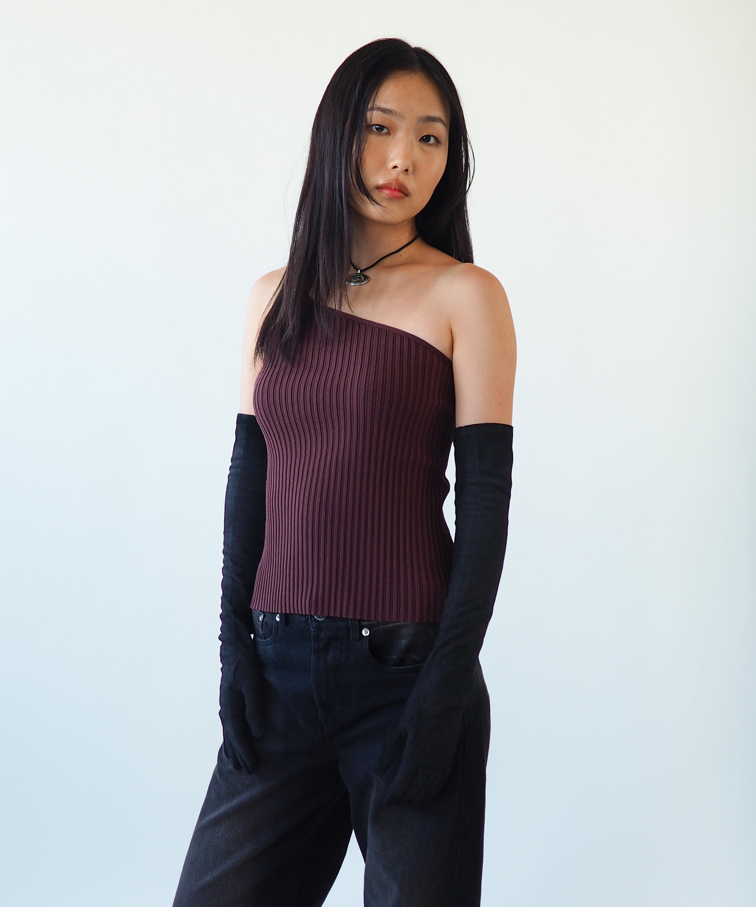Moonlight Opera Gloves in Black Suede Lambskin - CLYDE