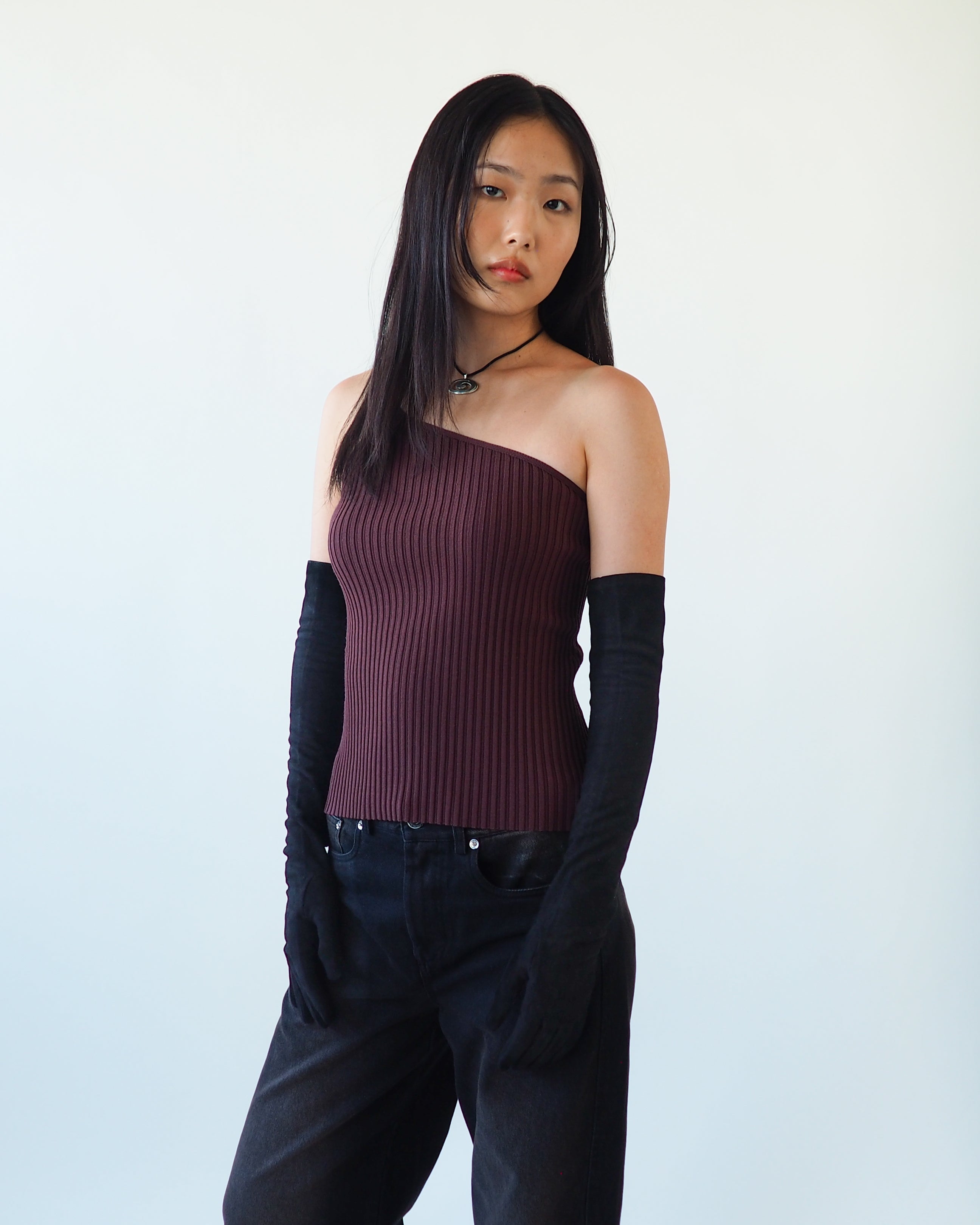 Moonlight Opera Gloves in Black Suede Lambskin - CLYDE