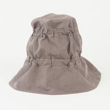 Moth Hat in Chocolate Gingham Poplin - CLYDE