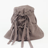 Moth Hat in Chocolate Gingham Poplin - CLYDE