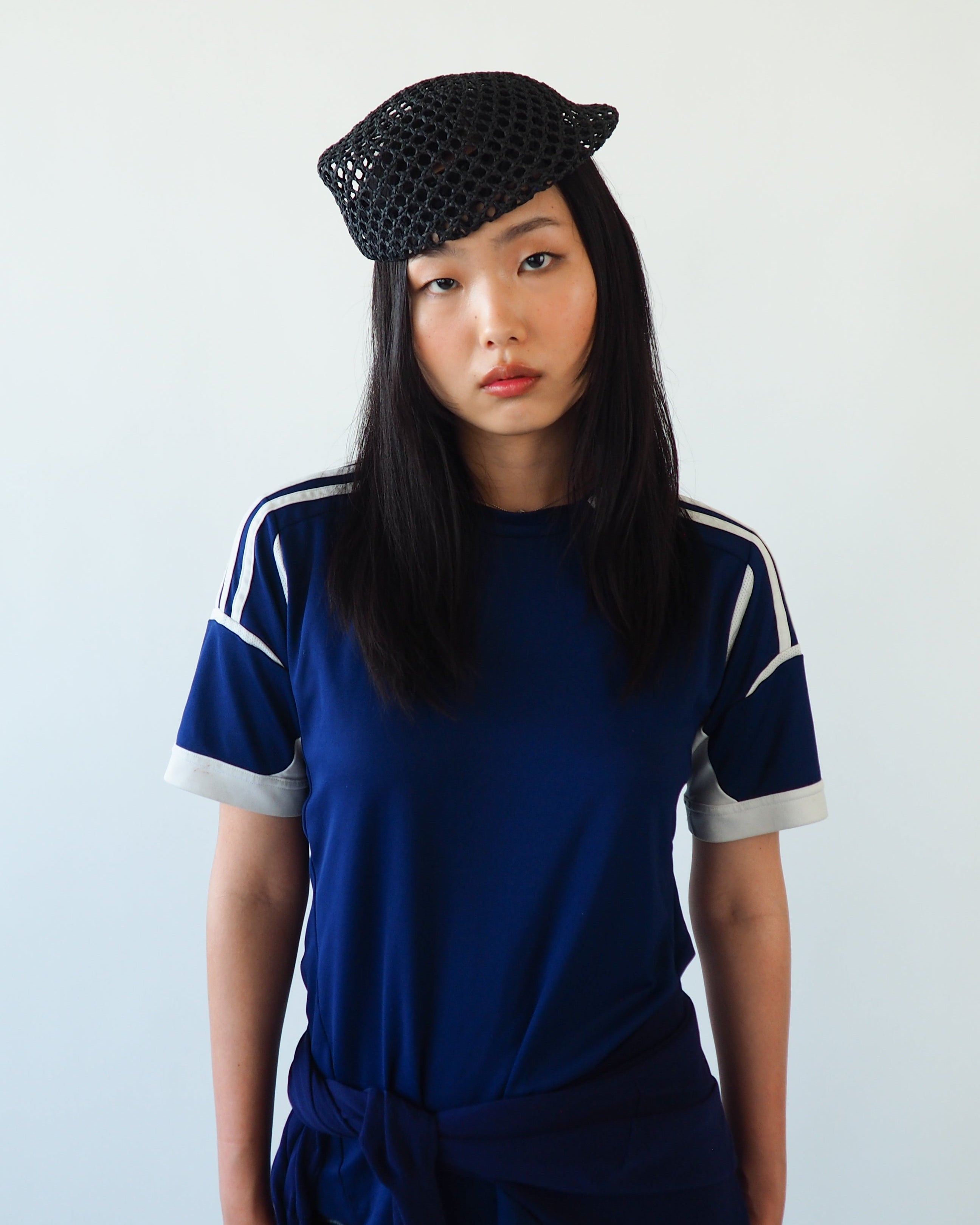 Net Beret in Black Toyo - CLYDE