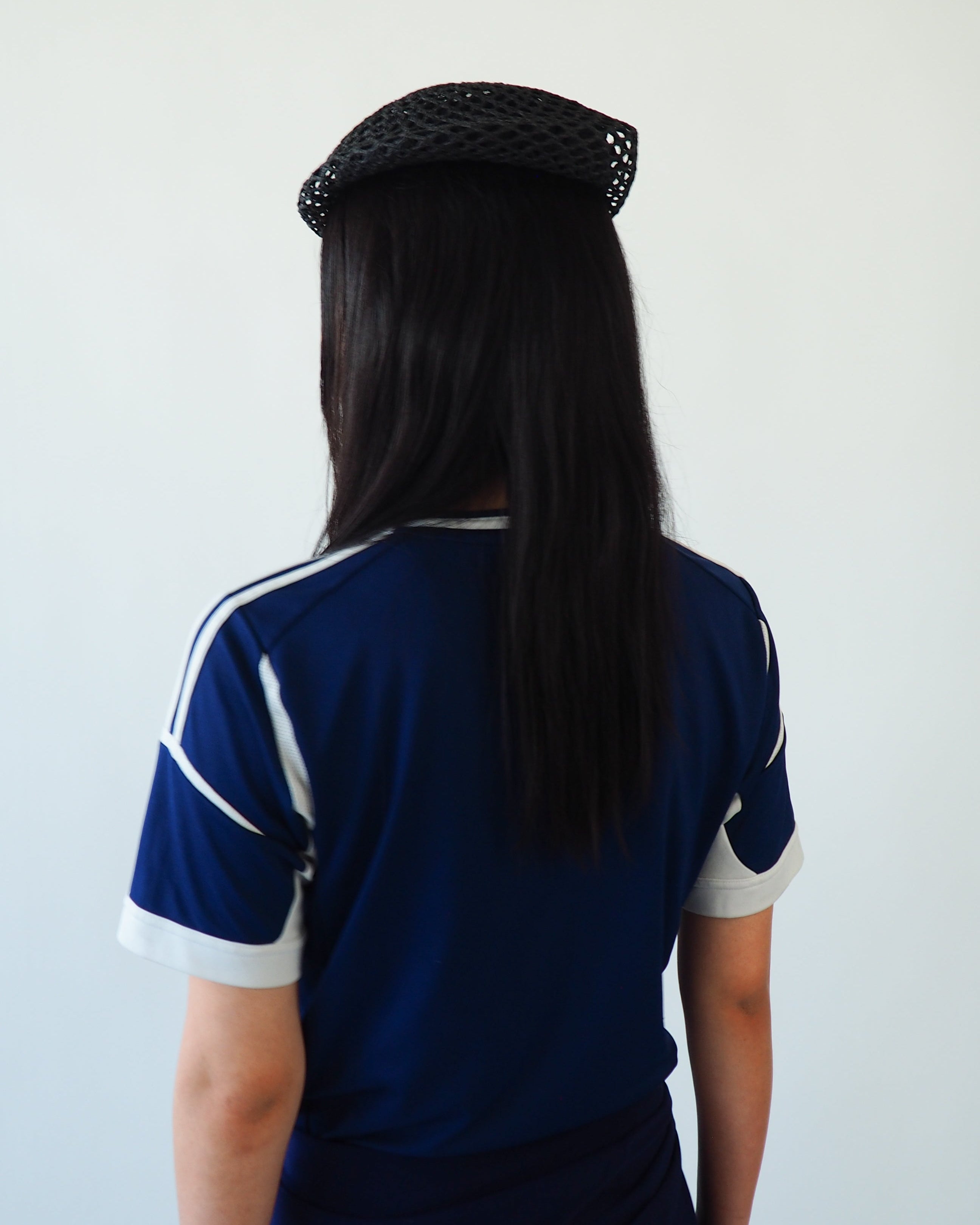 Net Beret in Black Toyo - CLYDE