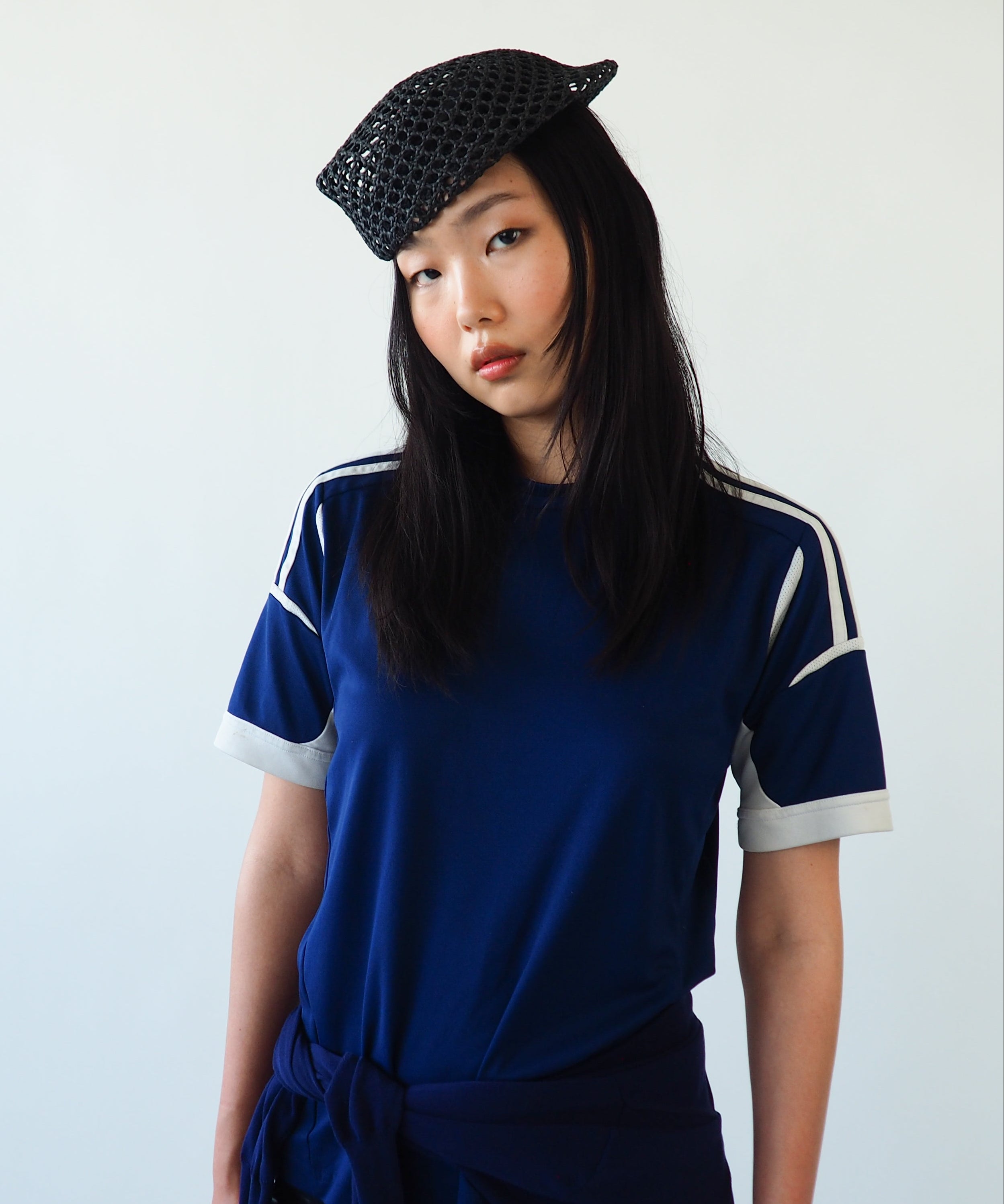 Net Beret in Black Toyo - CLYDE