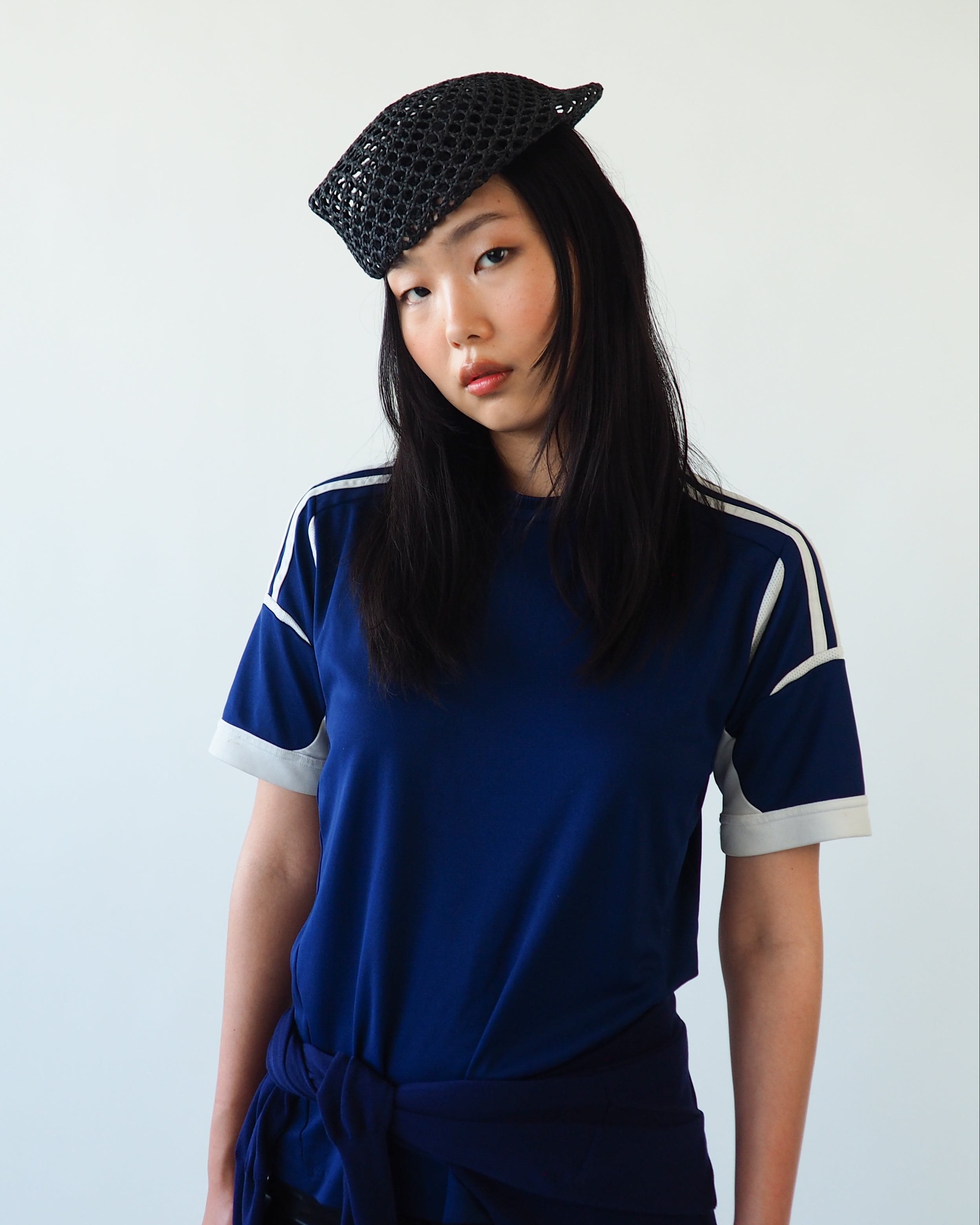 Net Beret in Black Toyo - CLYDE