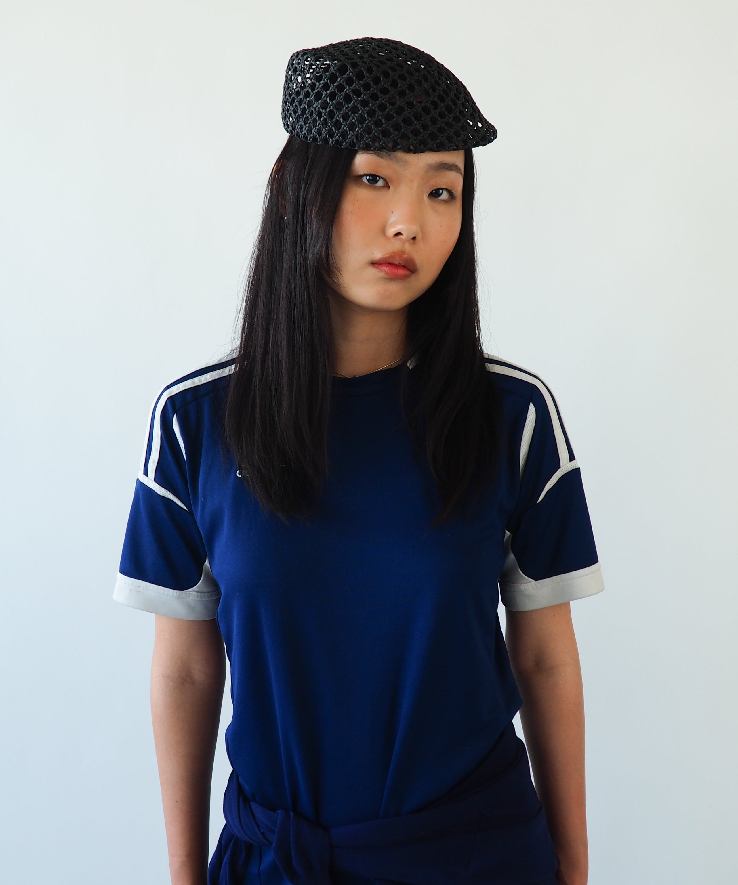 Net Beret in Black Toyo - CLYDE