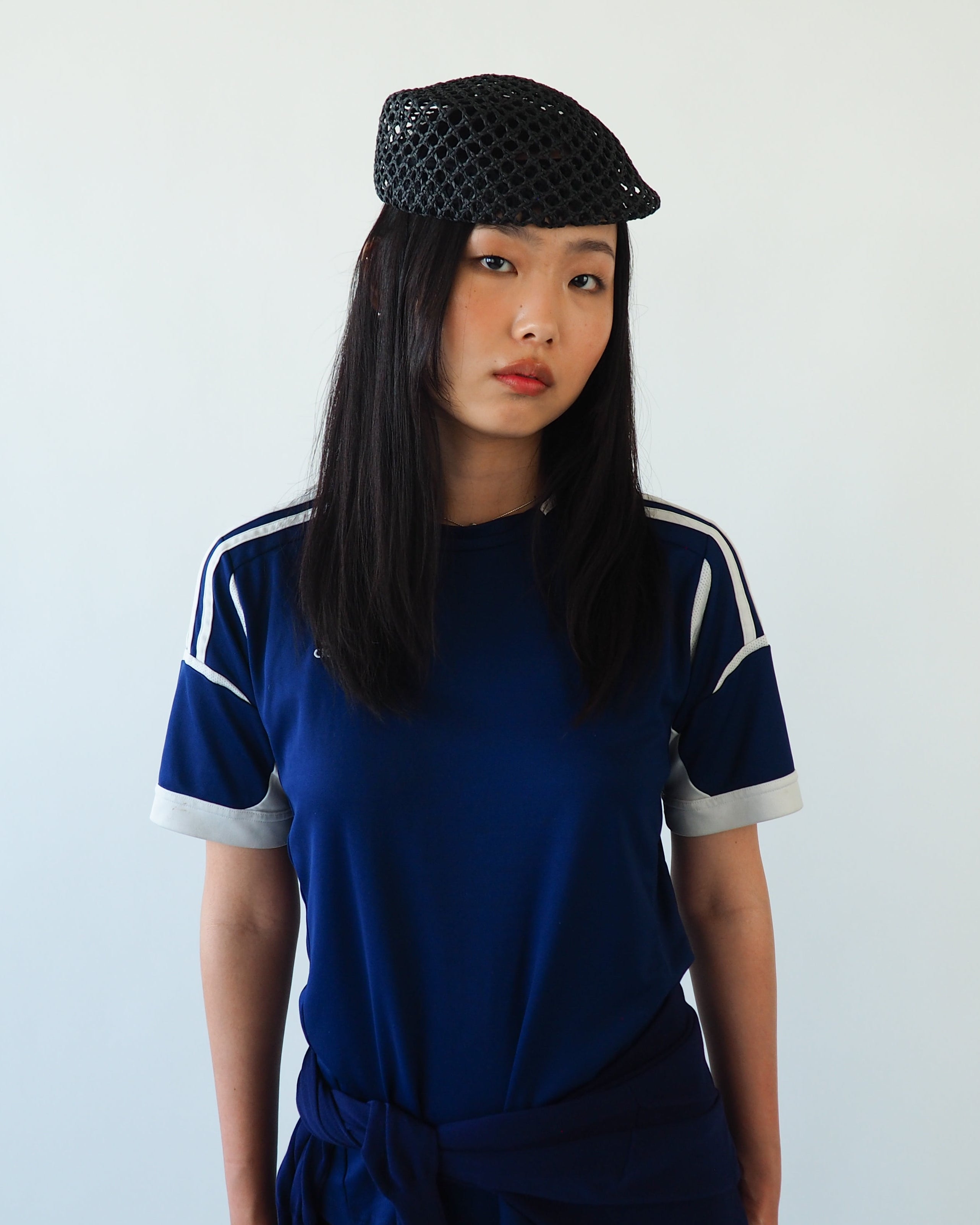 Net Beret in Black Toyo - CLYDE