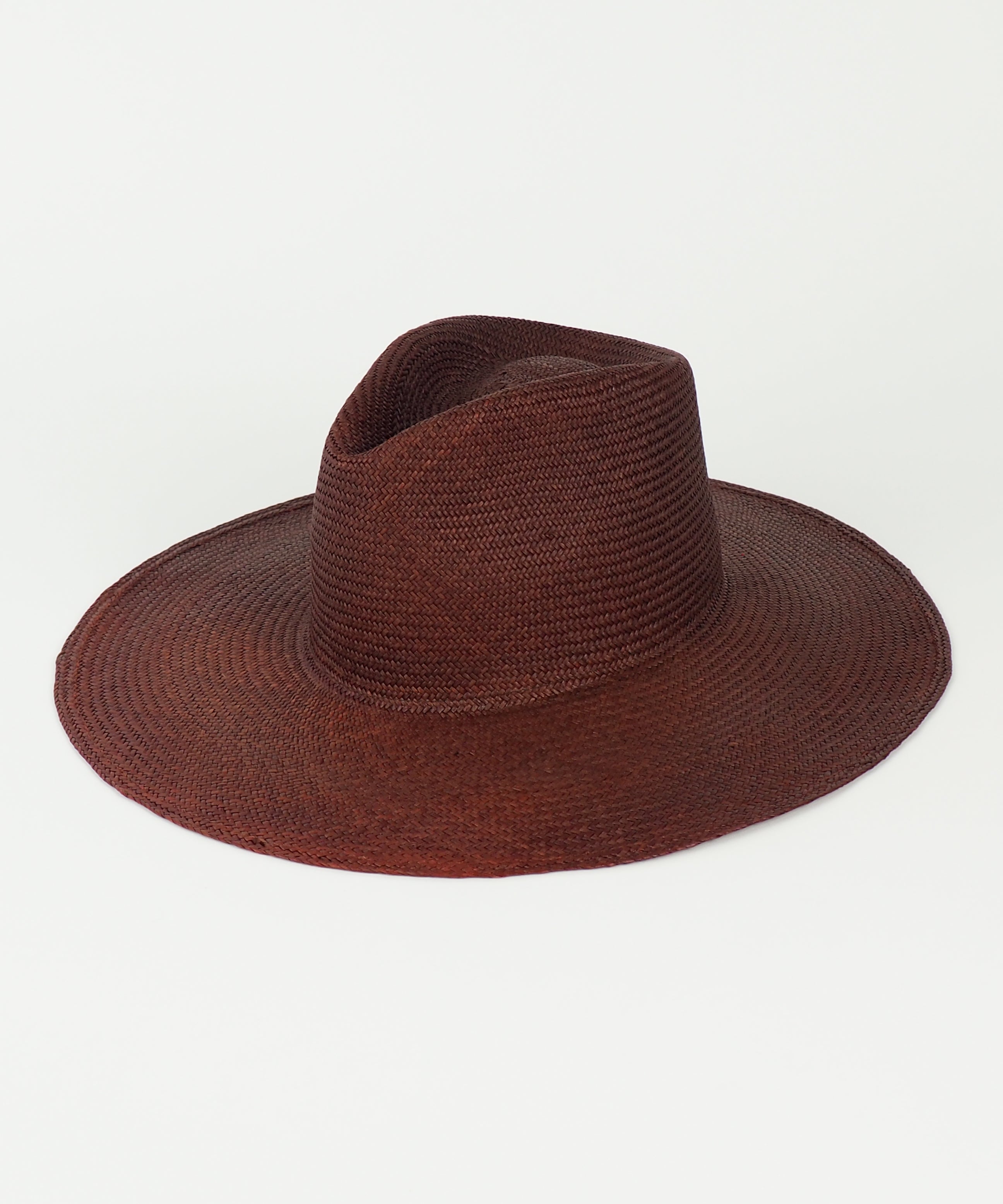 Caro Hat w. Neck Shade in Earth Brown Toquilla Straw - CLYDE