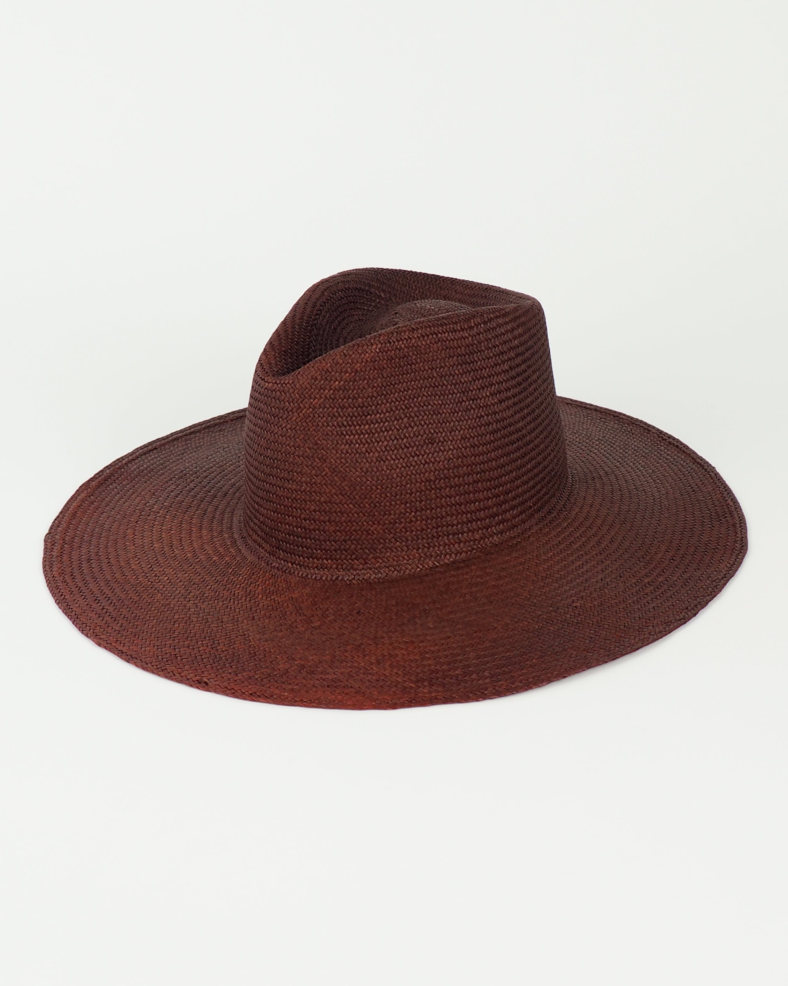 Caro Hat w. Neck Shade in Earth Brown Toquilla Straw - CLYDE