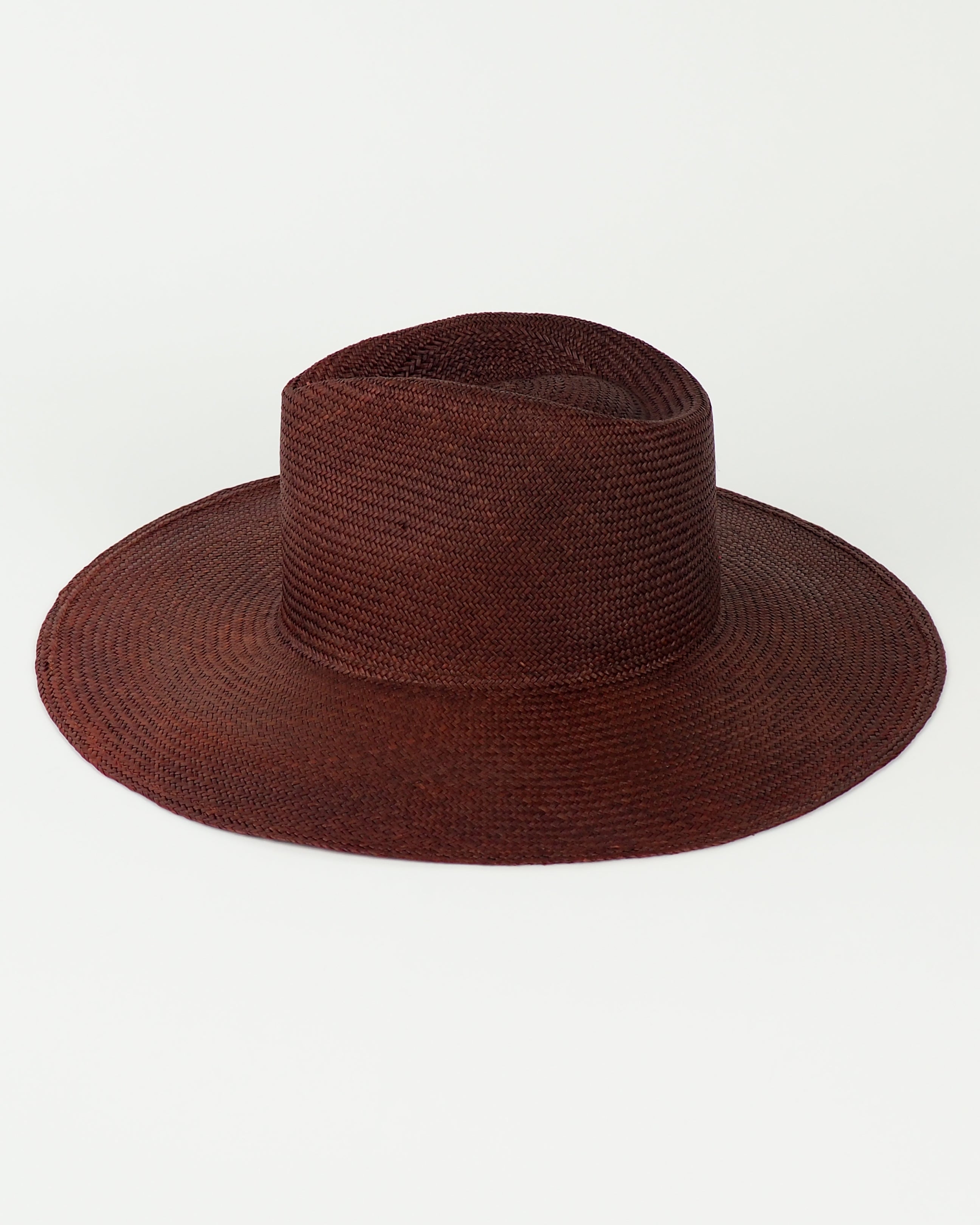 Caro Hat w. Neck Shade in Earth Brown Toquilla Straw - CLYDE