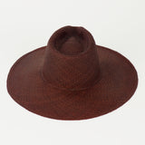 Caro Hat w. Neck Shade in Earth Brown Toquilla Straw - CLYDE