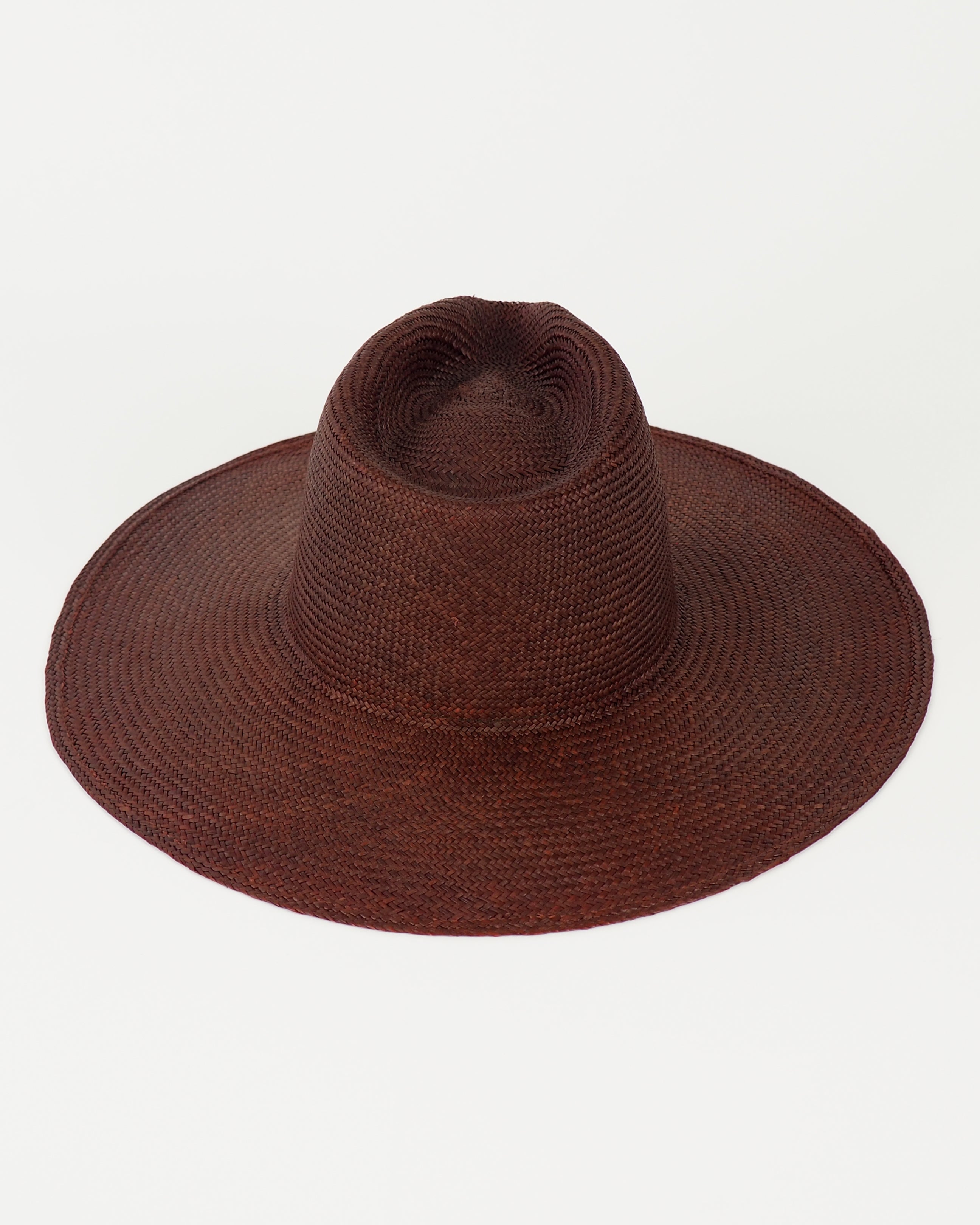 Caro Hat w. Neck Shade in Earth Brown Toquilla Straw - CLYDE