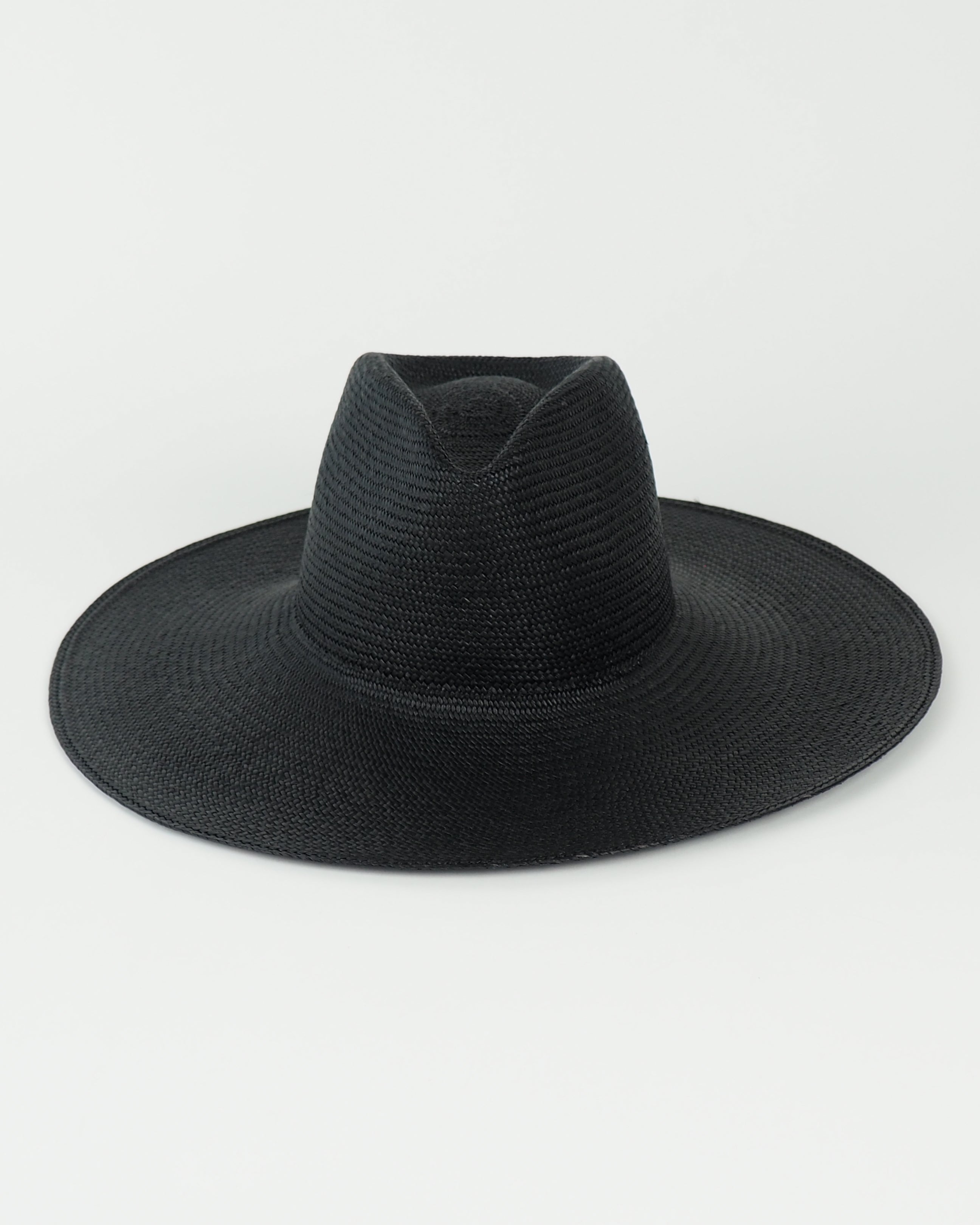Caro Hat w. Neck Shade in Black Toquilla Straw - CLYDE