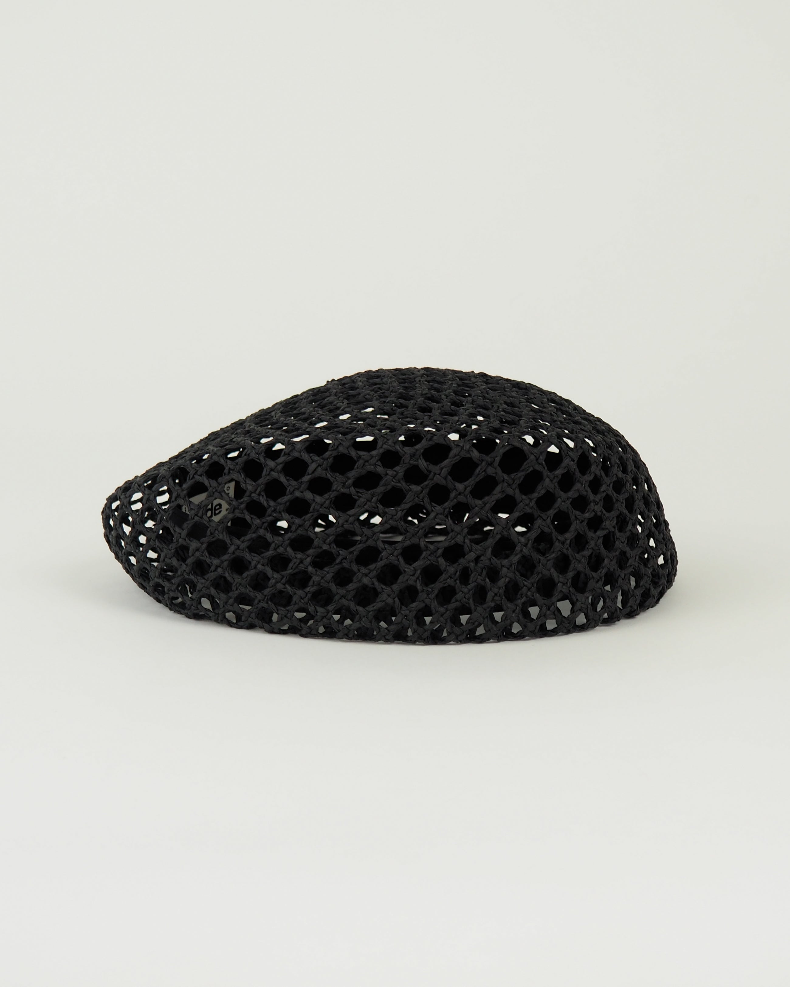 Net Beret in Black Toyo - CLYDE