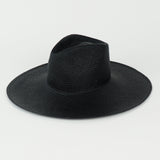 Caro Hat w. Neck Shade in Black Toquilla Straw - CLYDE