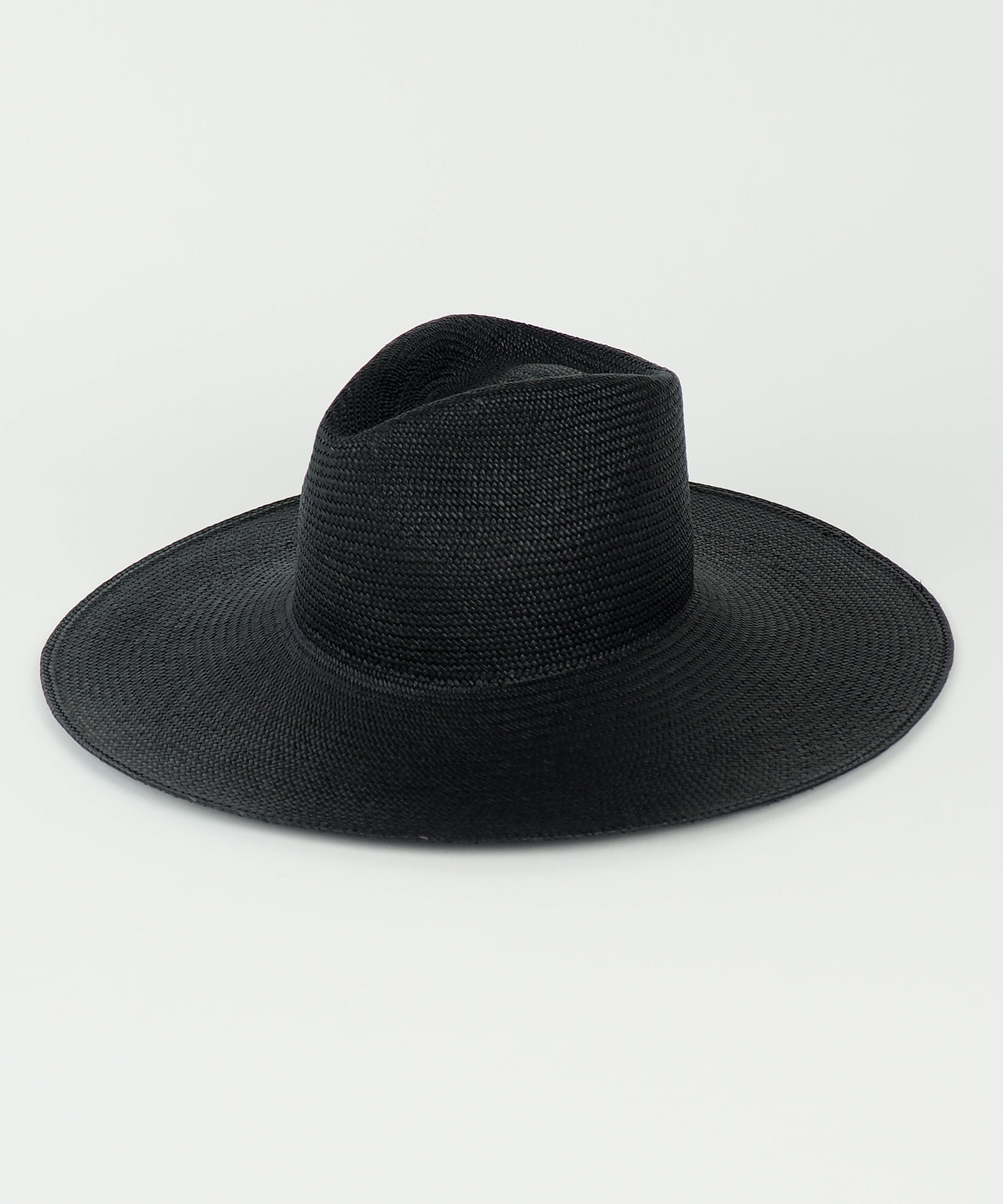 Caro Hat w. Neck Shade in Black Toquilla Straw - CLYDE
