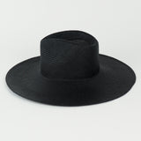 Caro Hat w. Neck Shade in Black Toquilla Straw - CLYDE