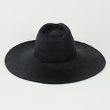 Caro Hat w. Neck Shade in Black Toquilla Straw - CLYDE