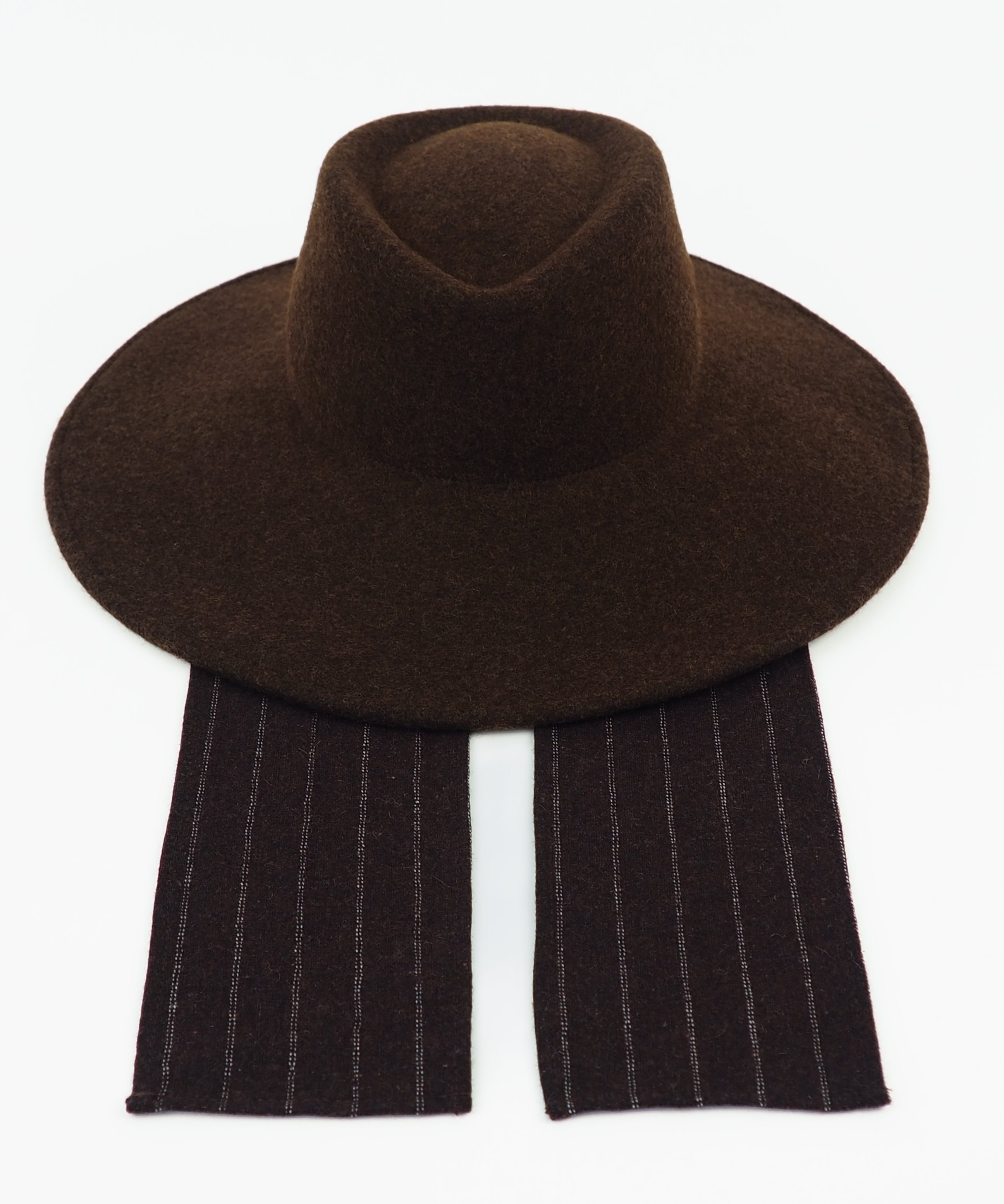 Dai Hat w. Scarves in Brown Melange - CLYDE