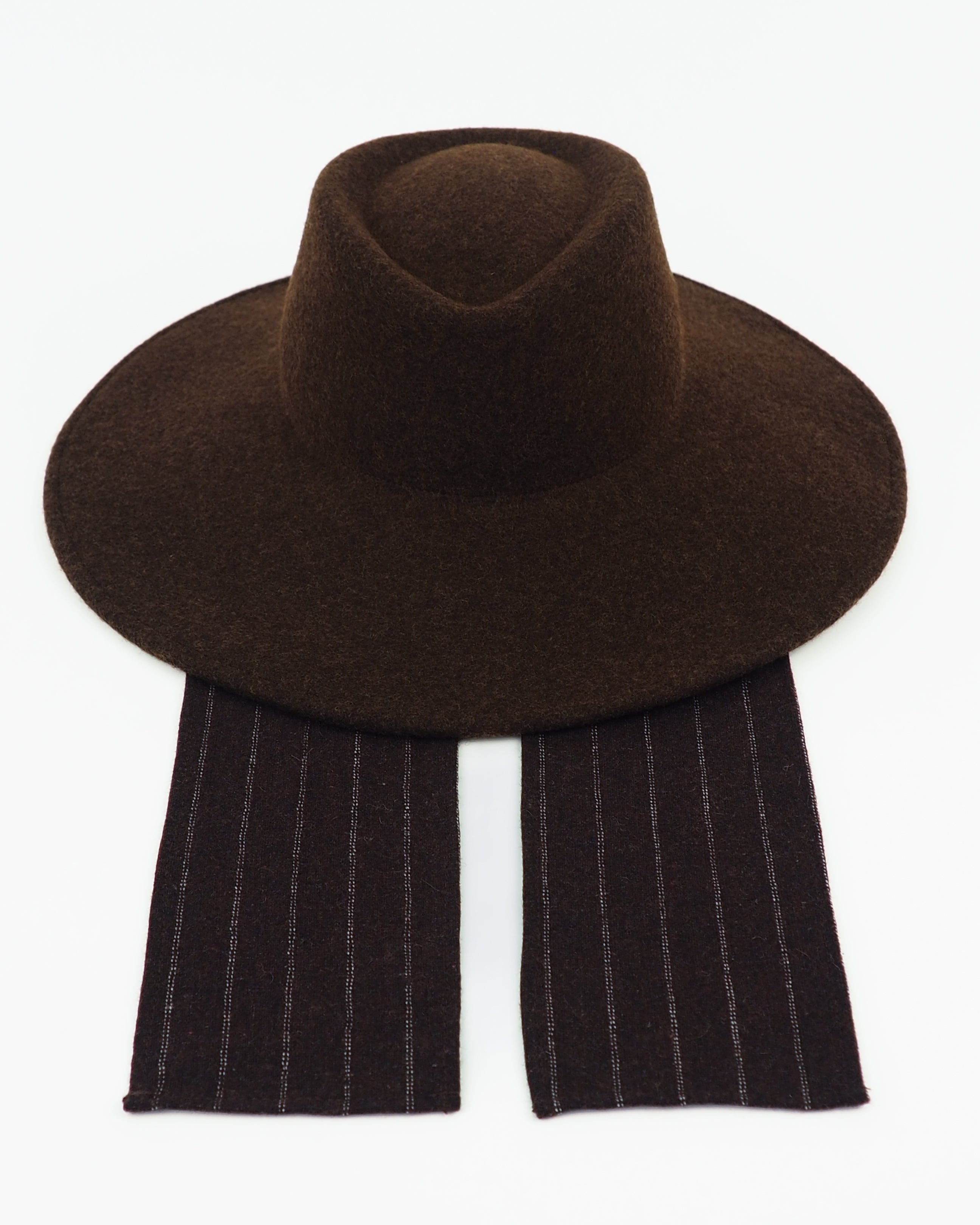 Dai Hat w. Scarves in Brown Melange - CLYDE