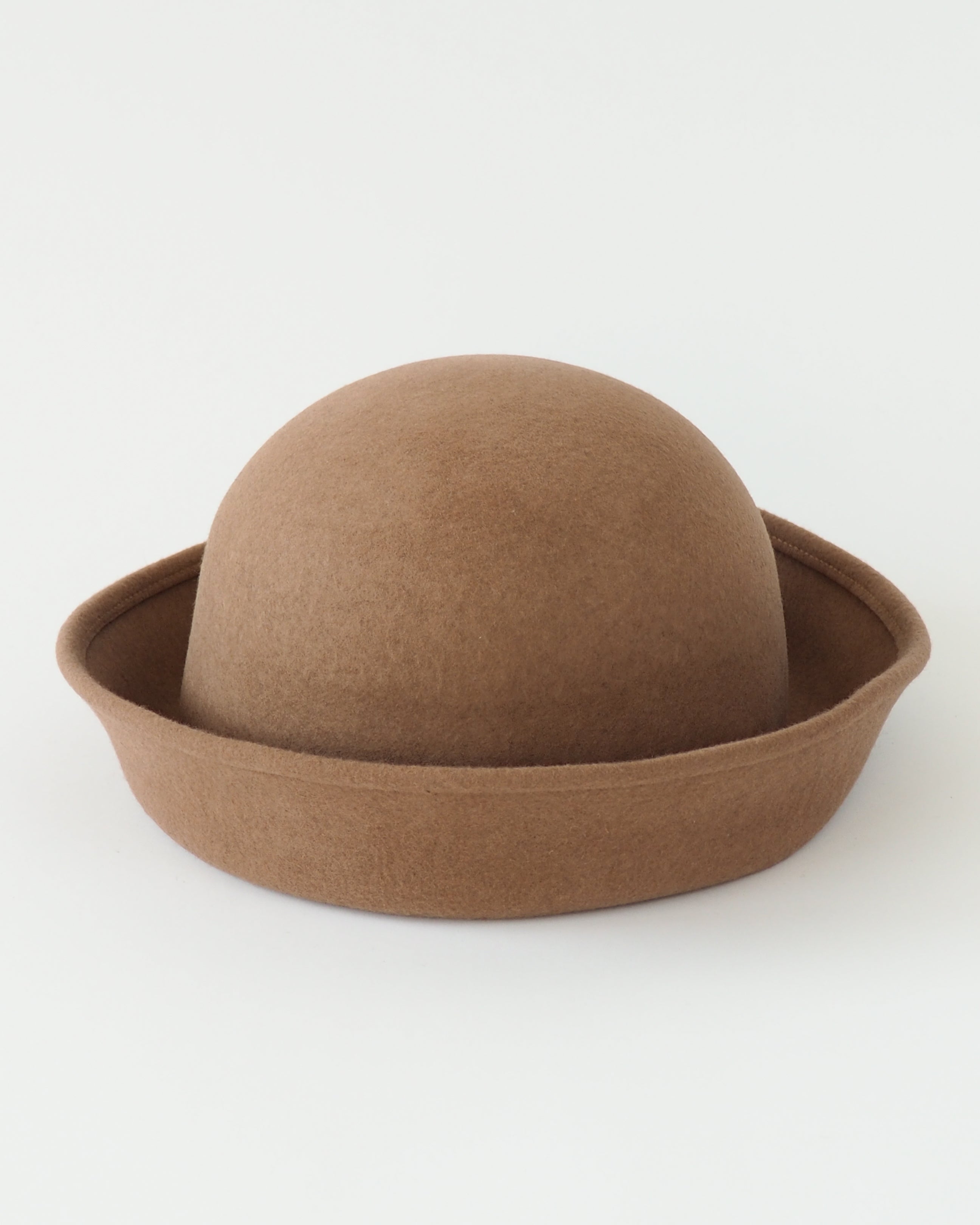 Crown Hat in Taupe Wool - CLYDE