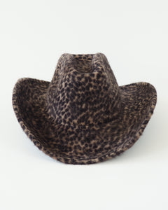 Cowboy Hat in Cheetah Spot Angora - CLYDE