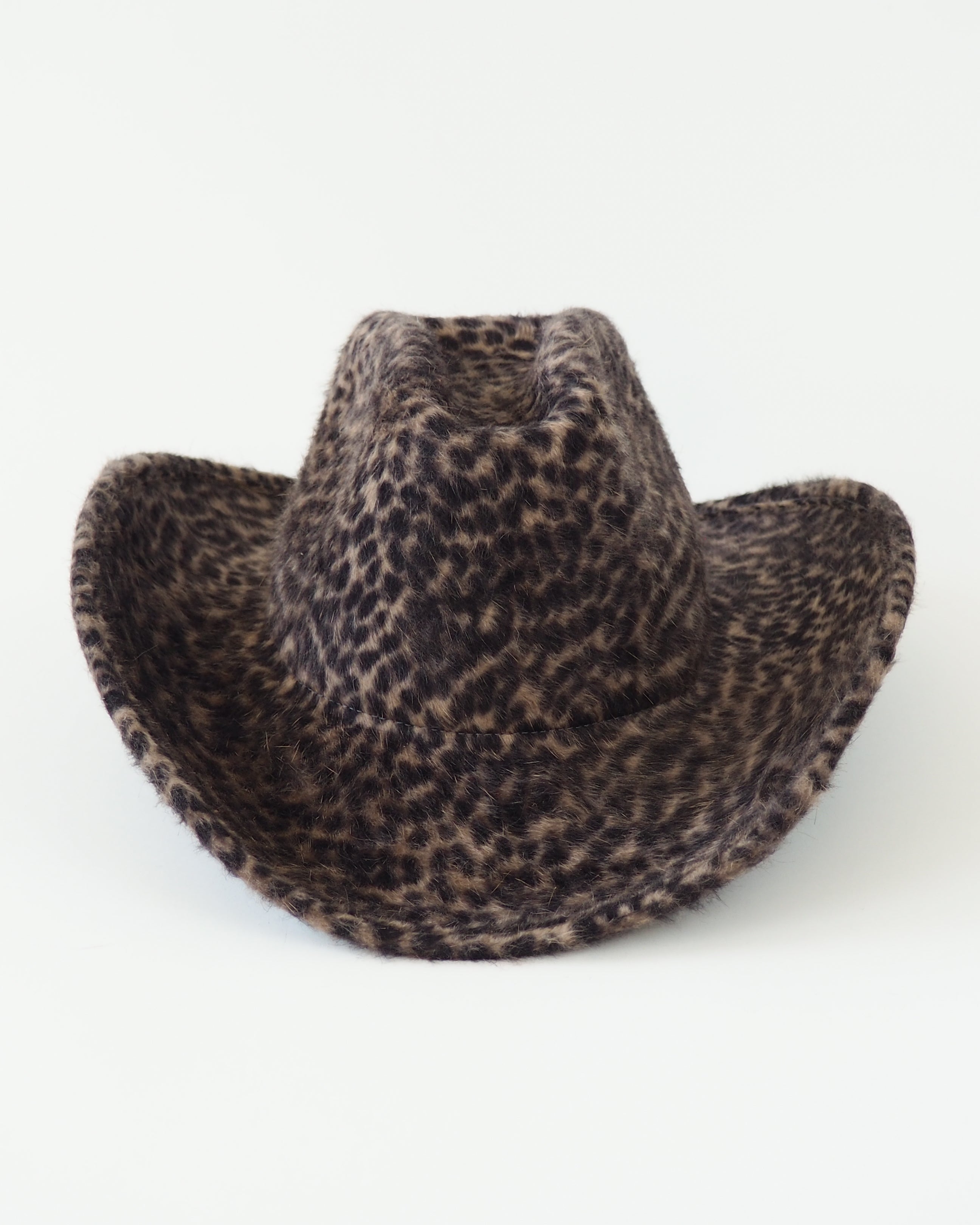 Cowboy Hat in Cheetah Spot Angora - CLYDE