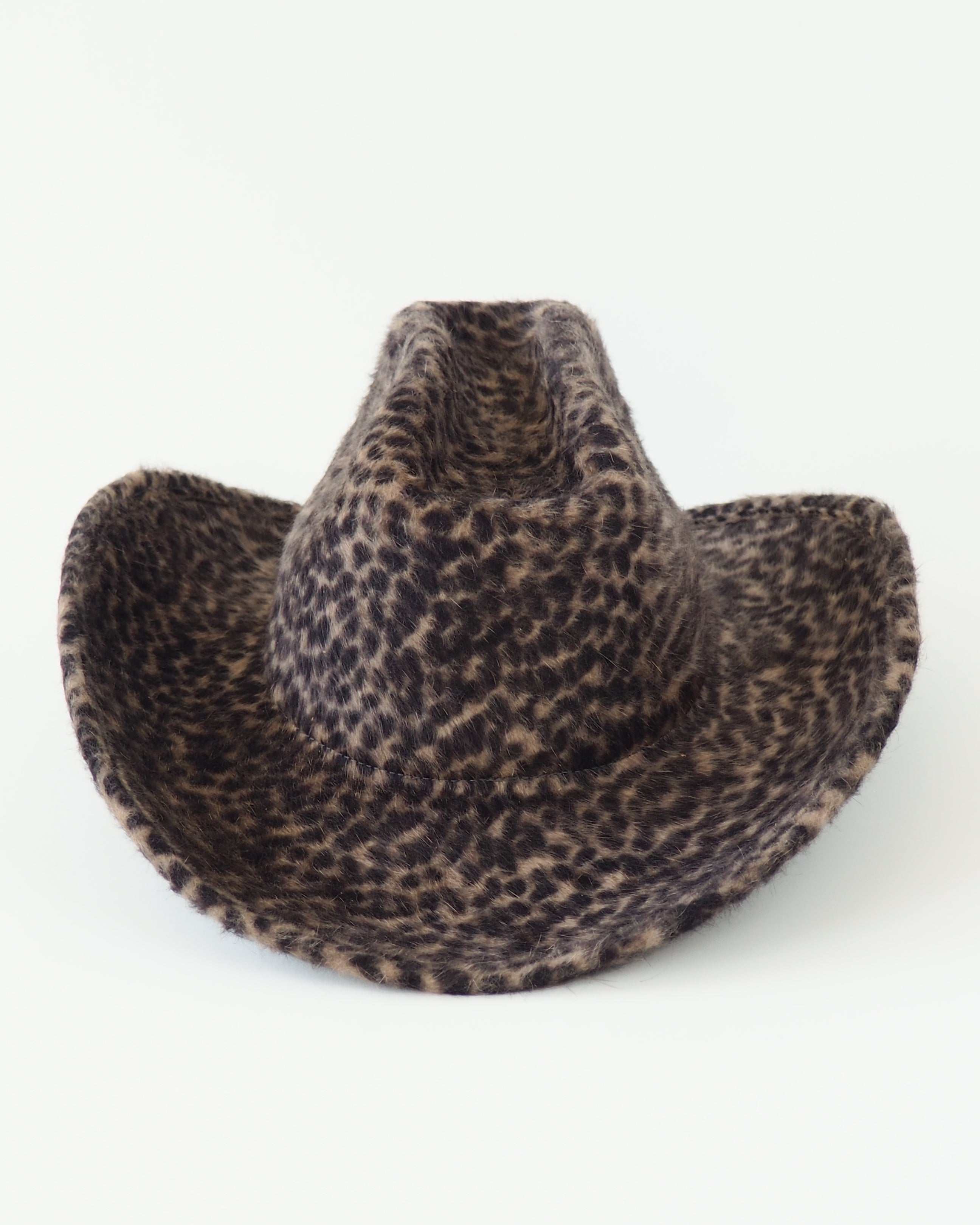 Cowboy Hat in Cheetah Spot Angora - CLYDE