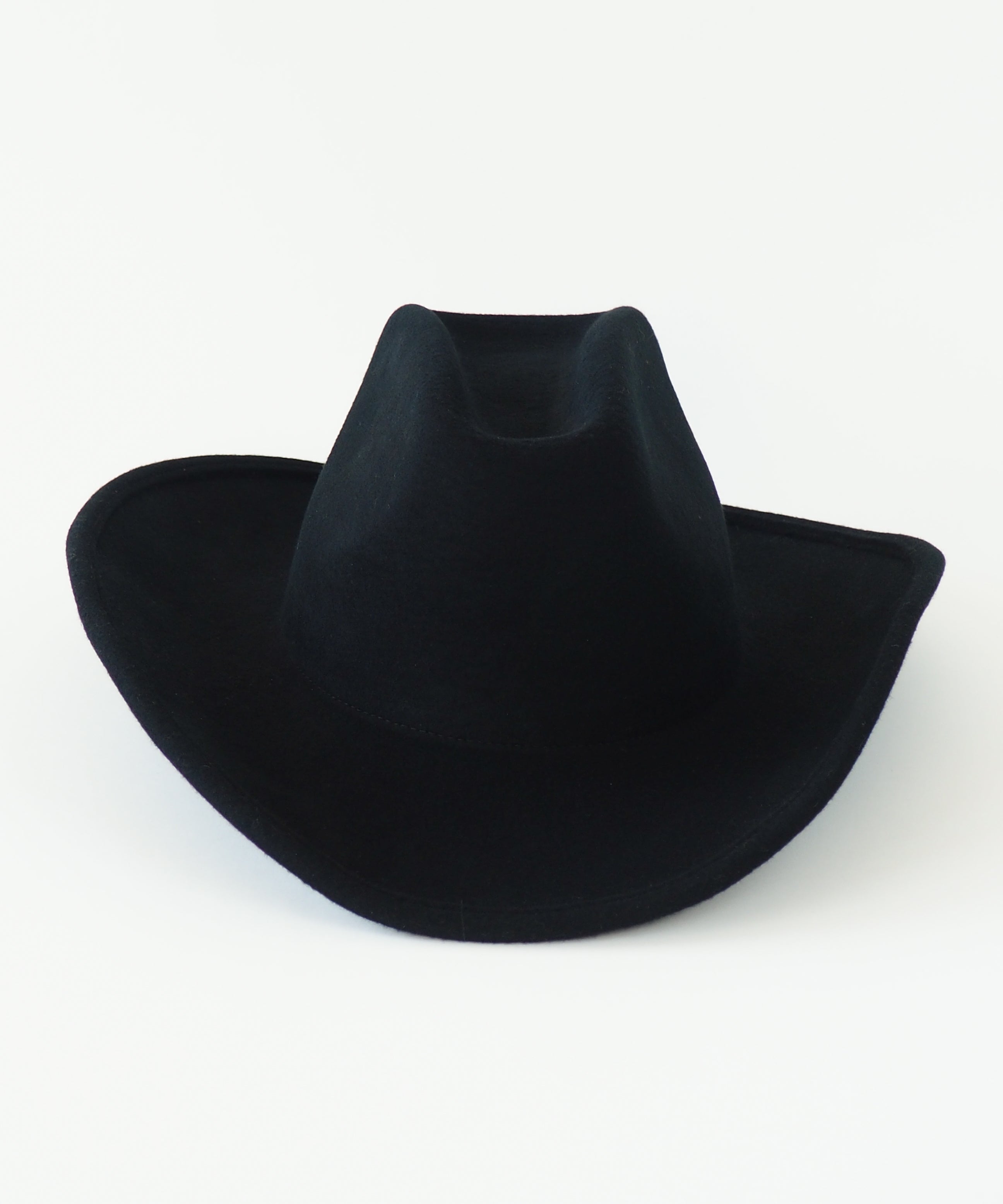Cowboy Hat in Black Wool - CLYDE
