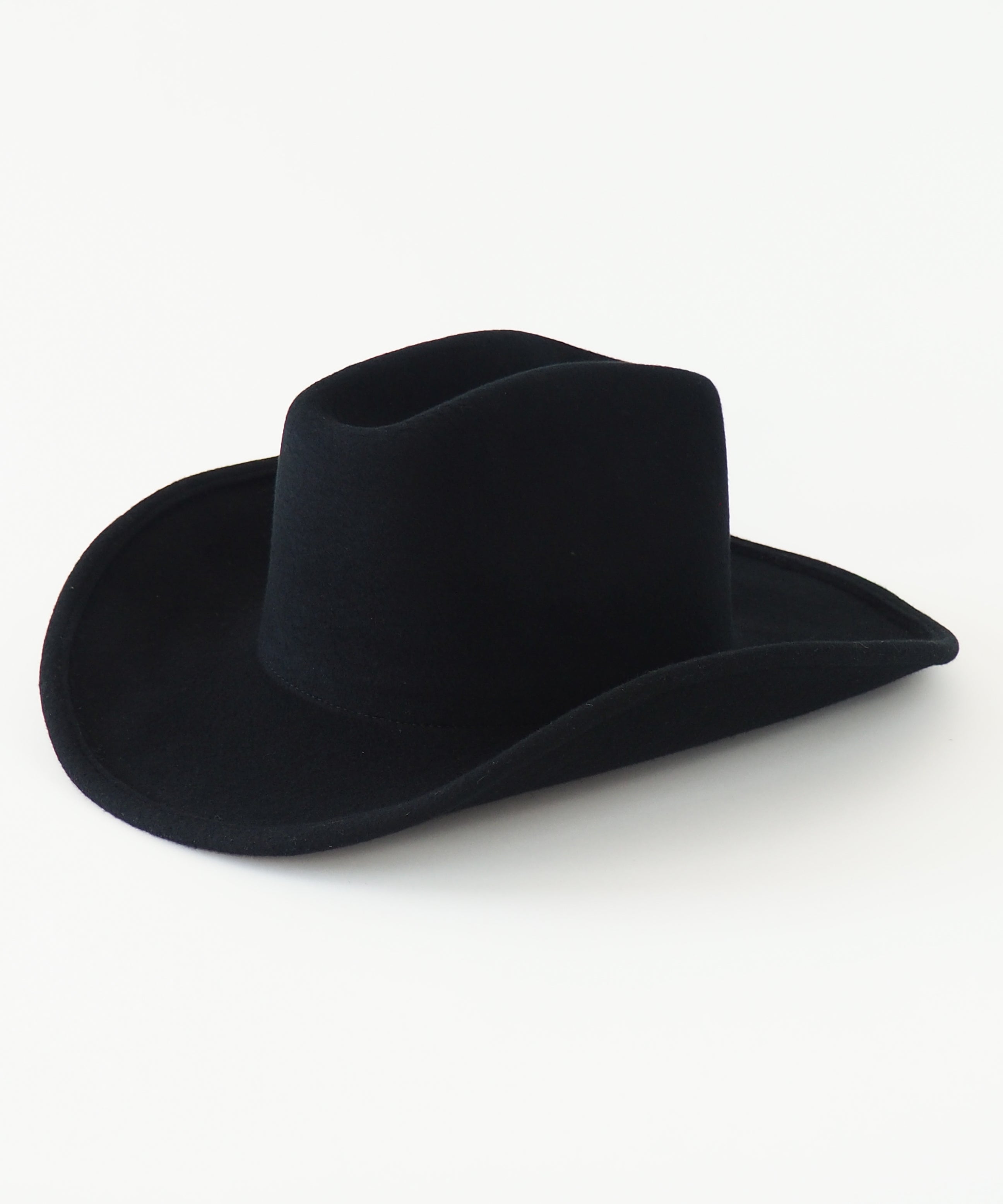 Cowboy Hat in Black Wool - CLYDE