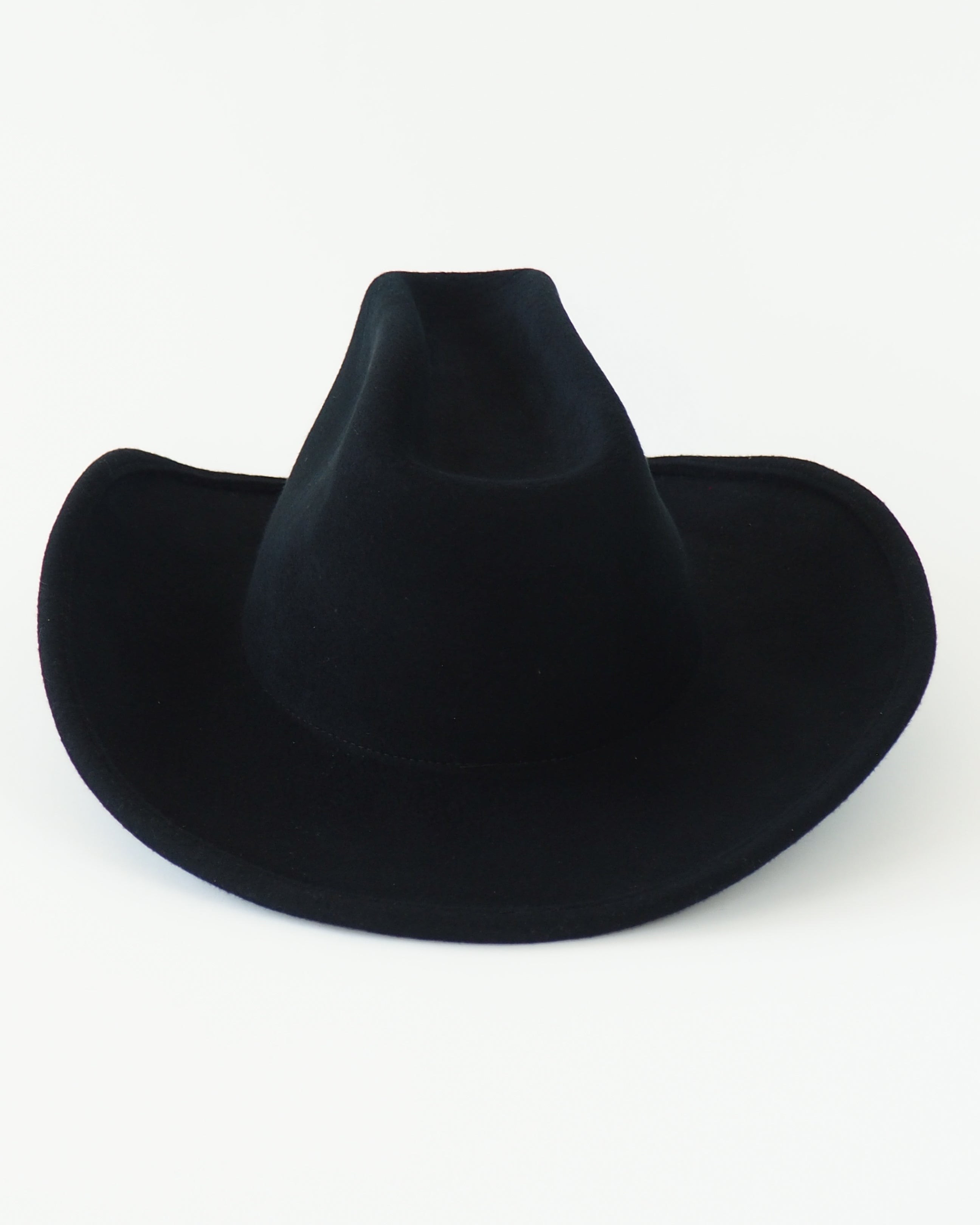 Cowboy Hat in Black Wool - CLYDE