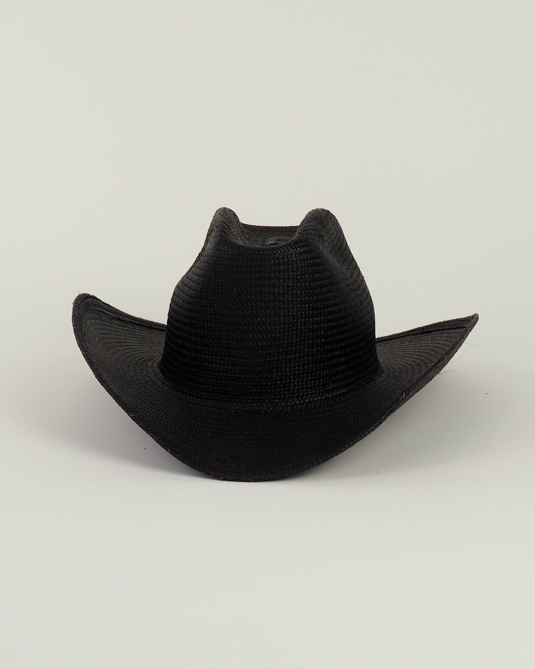 Cowboy Hat in Black Toquilla Straw - CLYDE