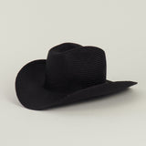 Cowboy Hat in Black Toquilla Straw - CLYDE