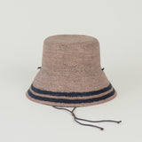 Aries Hat in Grey w. Navy Stripes - CLYDE