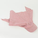 Brim Scarf in Wine White Stripe Poplin - CLYDE
