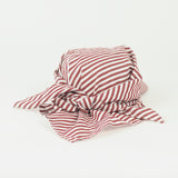 Brim Scarf in Wine White Stripe Poplin - CLYDE