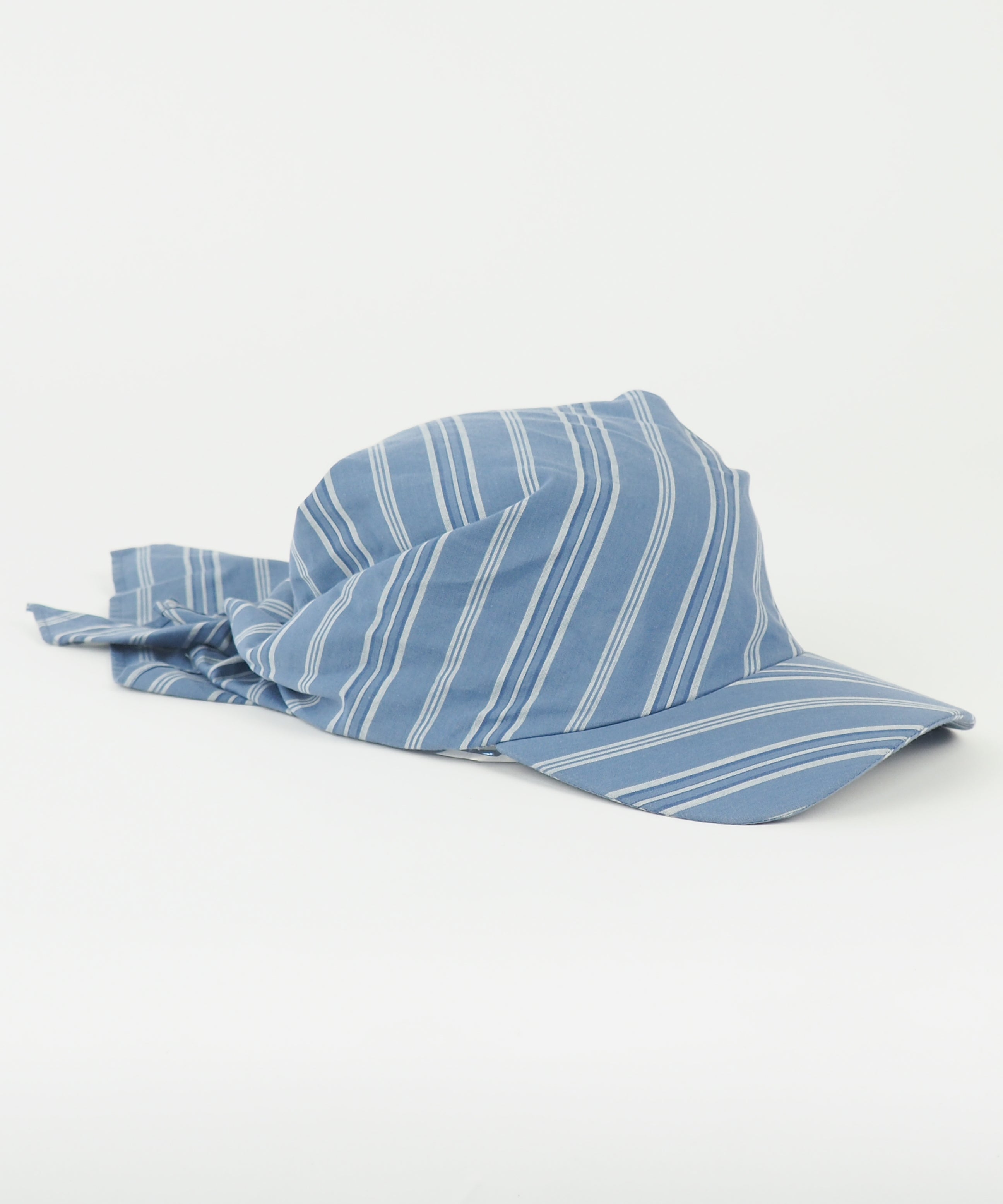 Brim Scarf in Blue Stripe Poplin - CLYDE