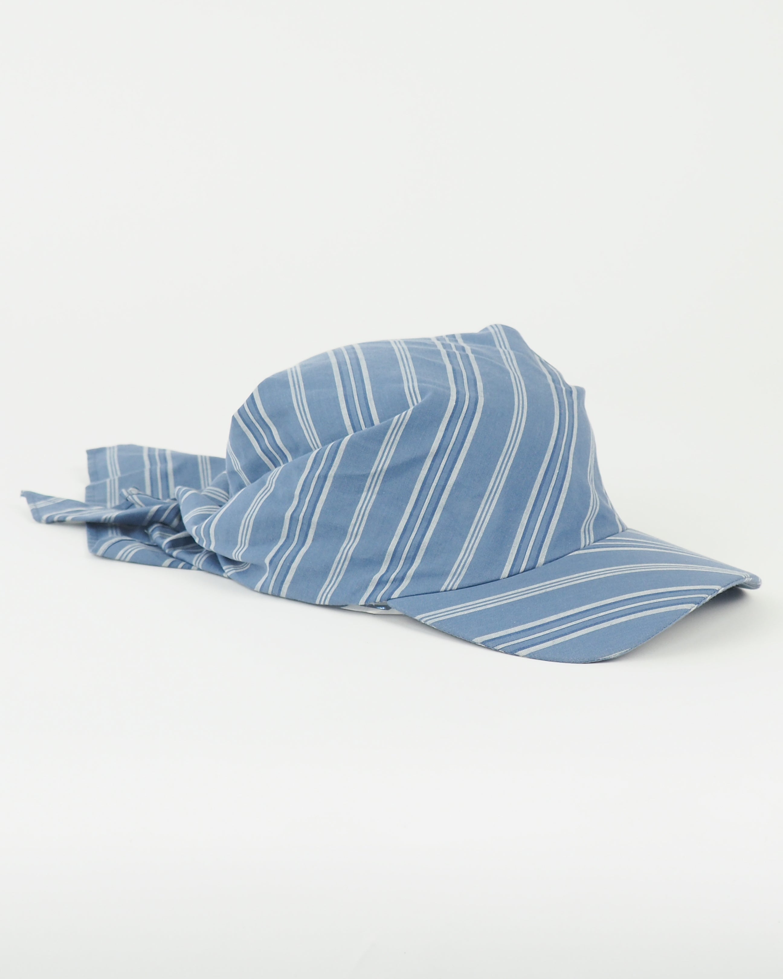 Brim Scarf in Blue Stripe Poplin - CLYDE