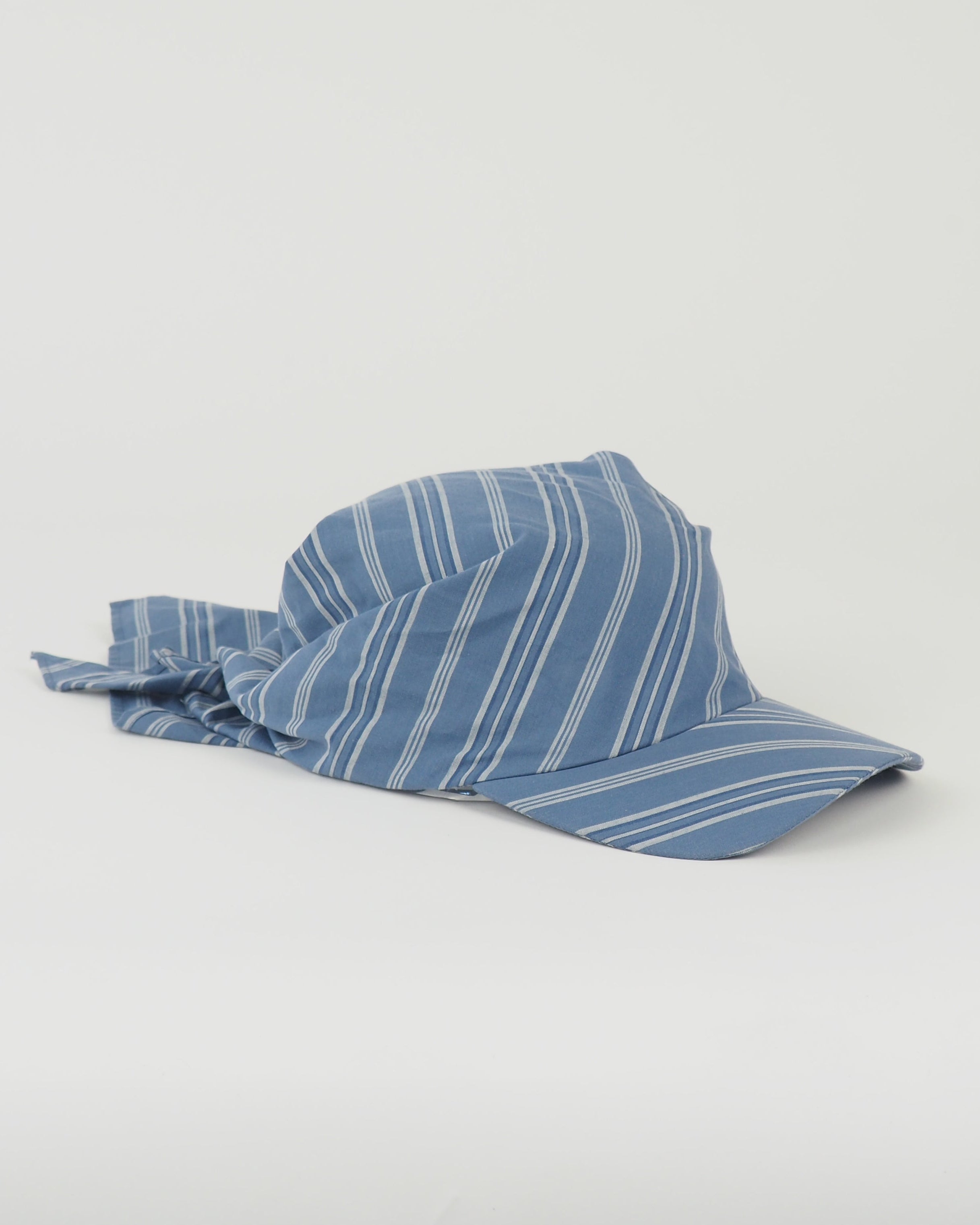Brim Scarf in Blue Stripe Poplin - CLYDE