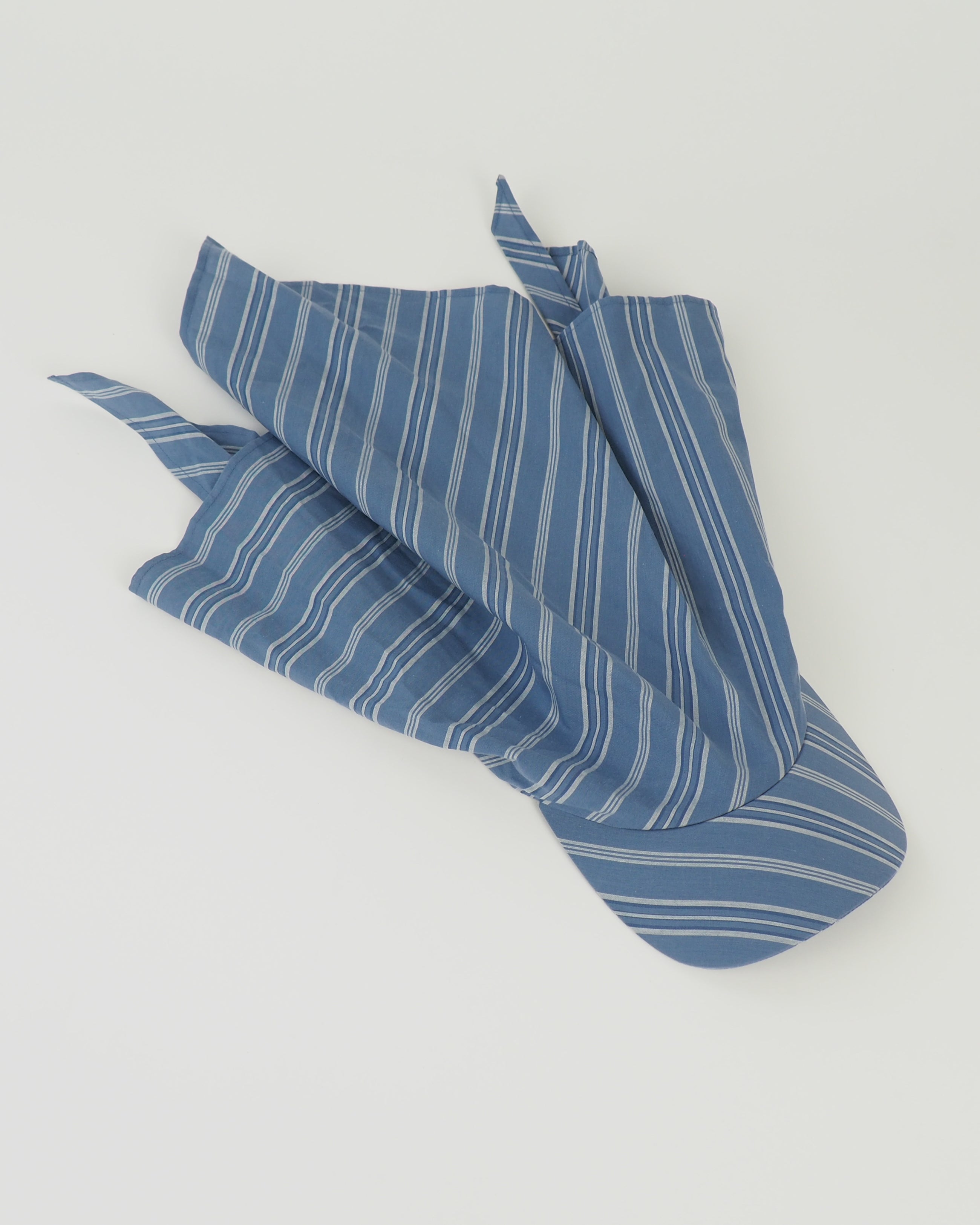 Brim Scarf in Blue Stripe Poplin - CLYDE