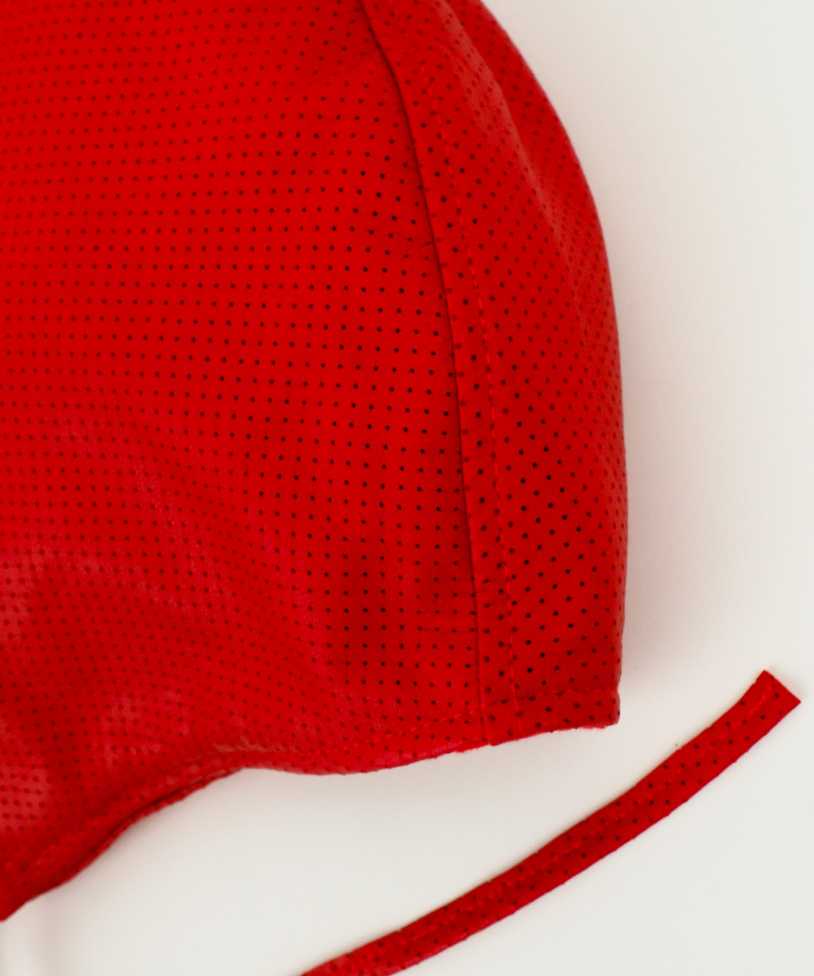 Volo Hat in Perforated Racer Red Lambskin - CLYDE