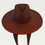 Caro Hat w. Neck Shade in Earth Brown Toquilla Straw - CLYDE
