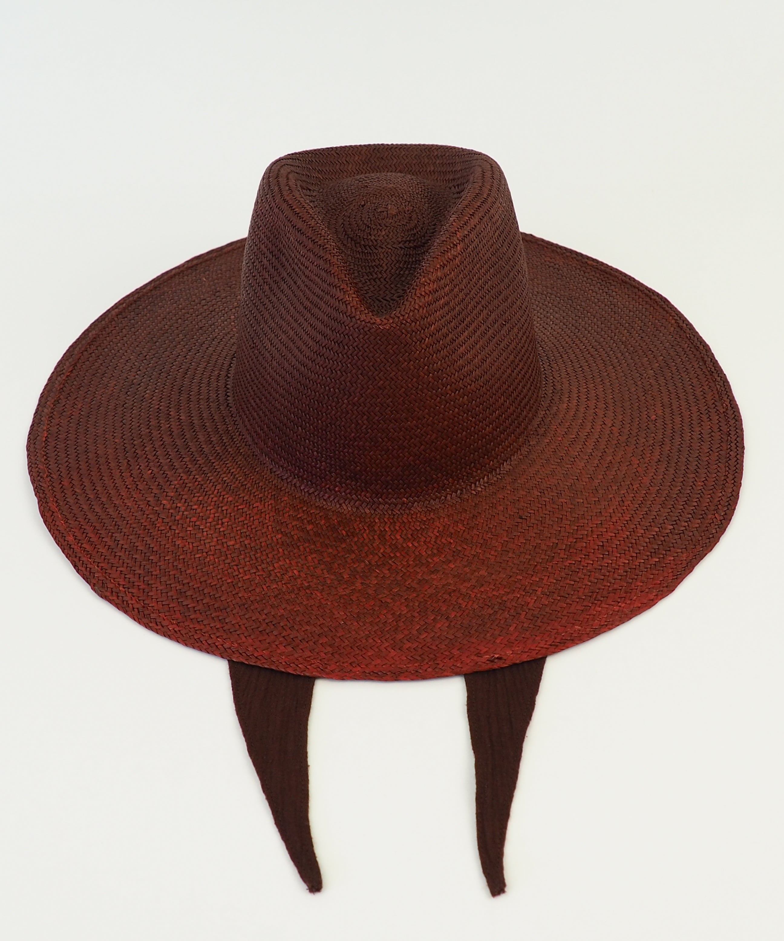 Caro Hat w. Neck Shade in Earth Brown Toquilla Straw - CLYDE