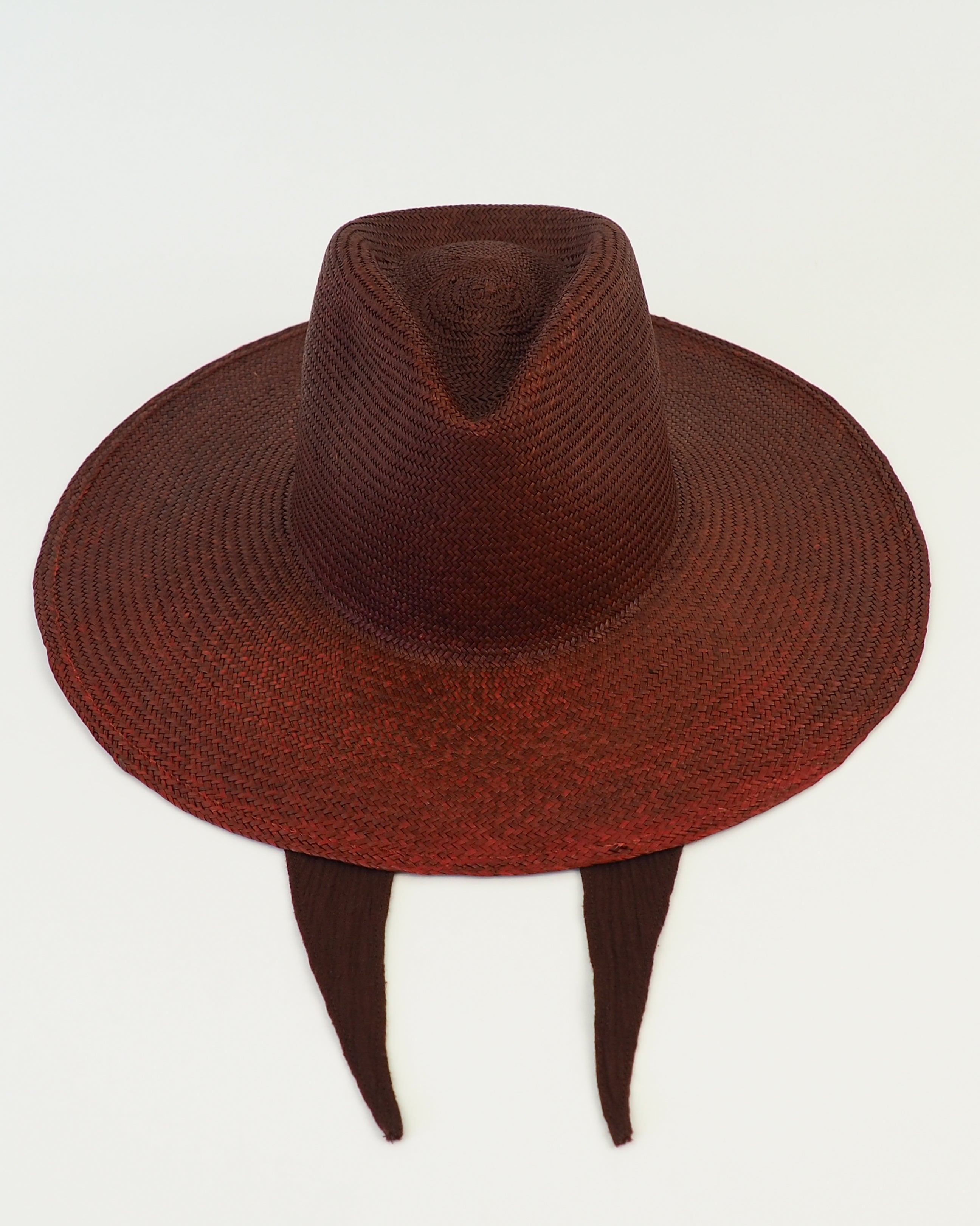 Caro Hat w. Neck Shade in Earth Brown Toquilla Straw - CLYDE