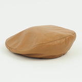 Lambskin Beret in Tan - CLYDE