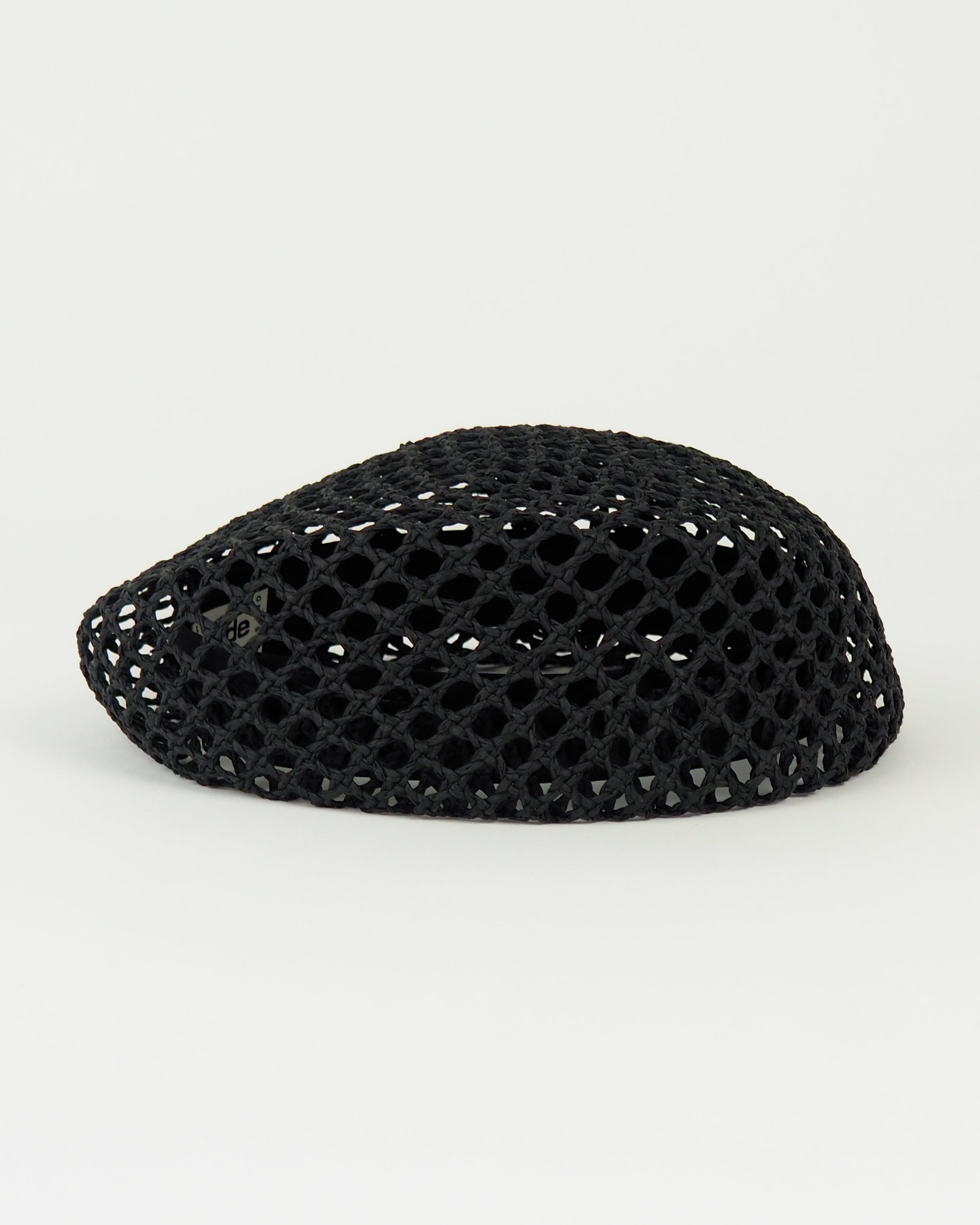 Net Beret in Black Toyo - CLYDE