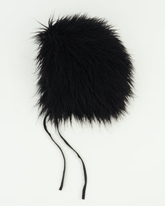 Creature Hat in Black Faux Yak - CLYDE