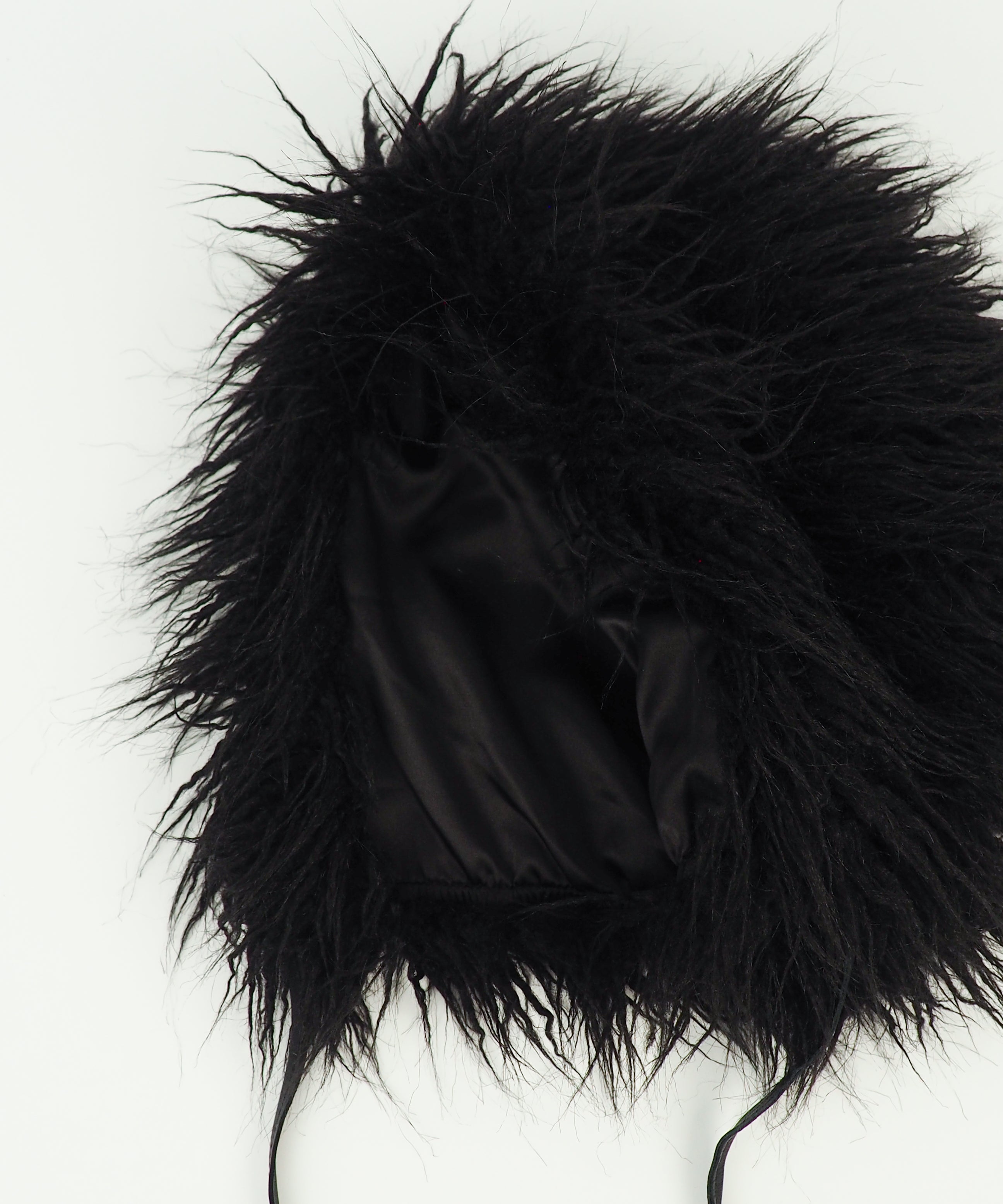 Creature Hat in Black Faux Yak - CLYDE