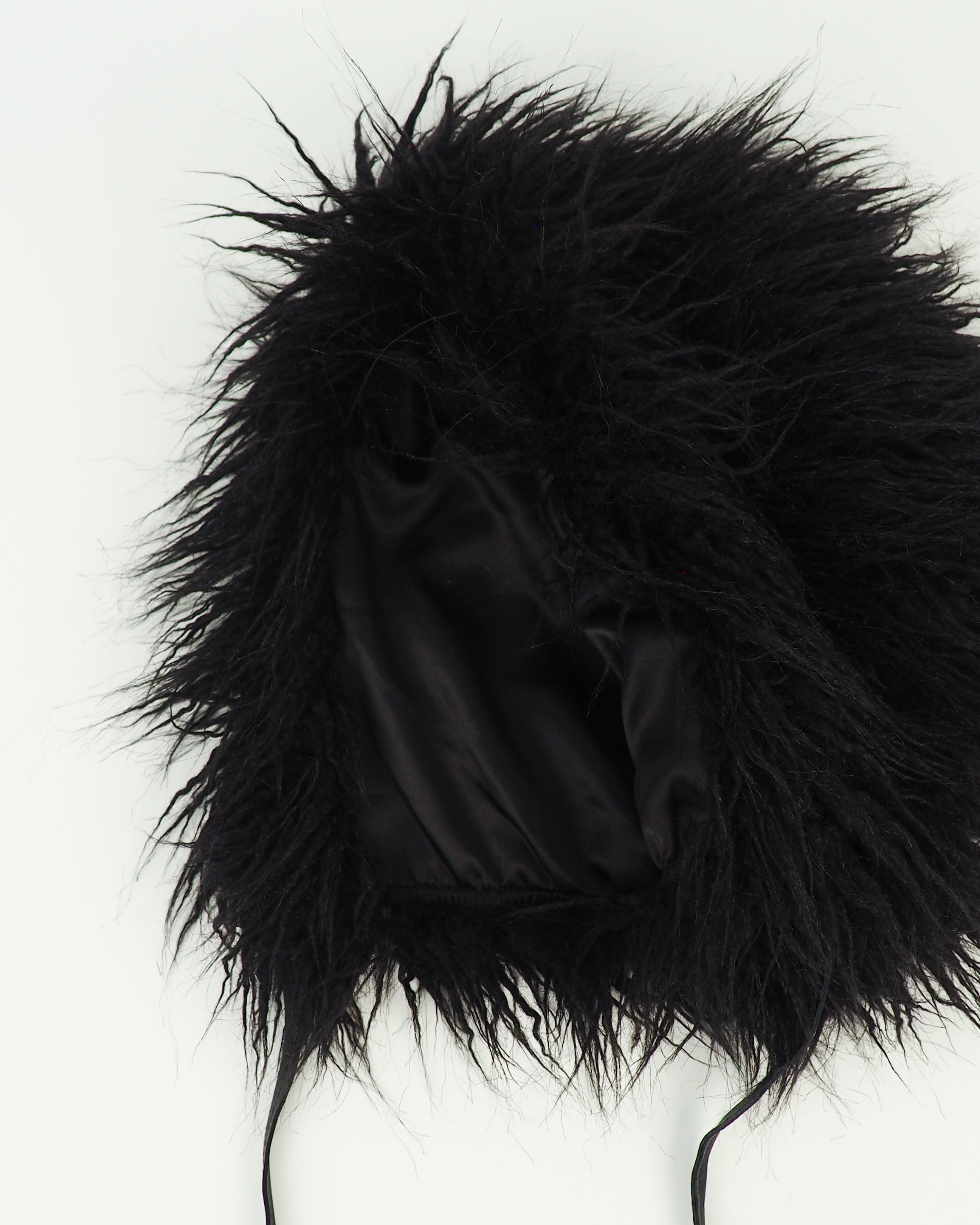 Creature Hat in Black Faux Yak - CLYDE