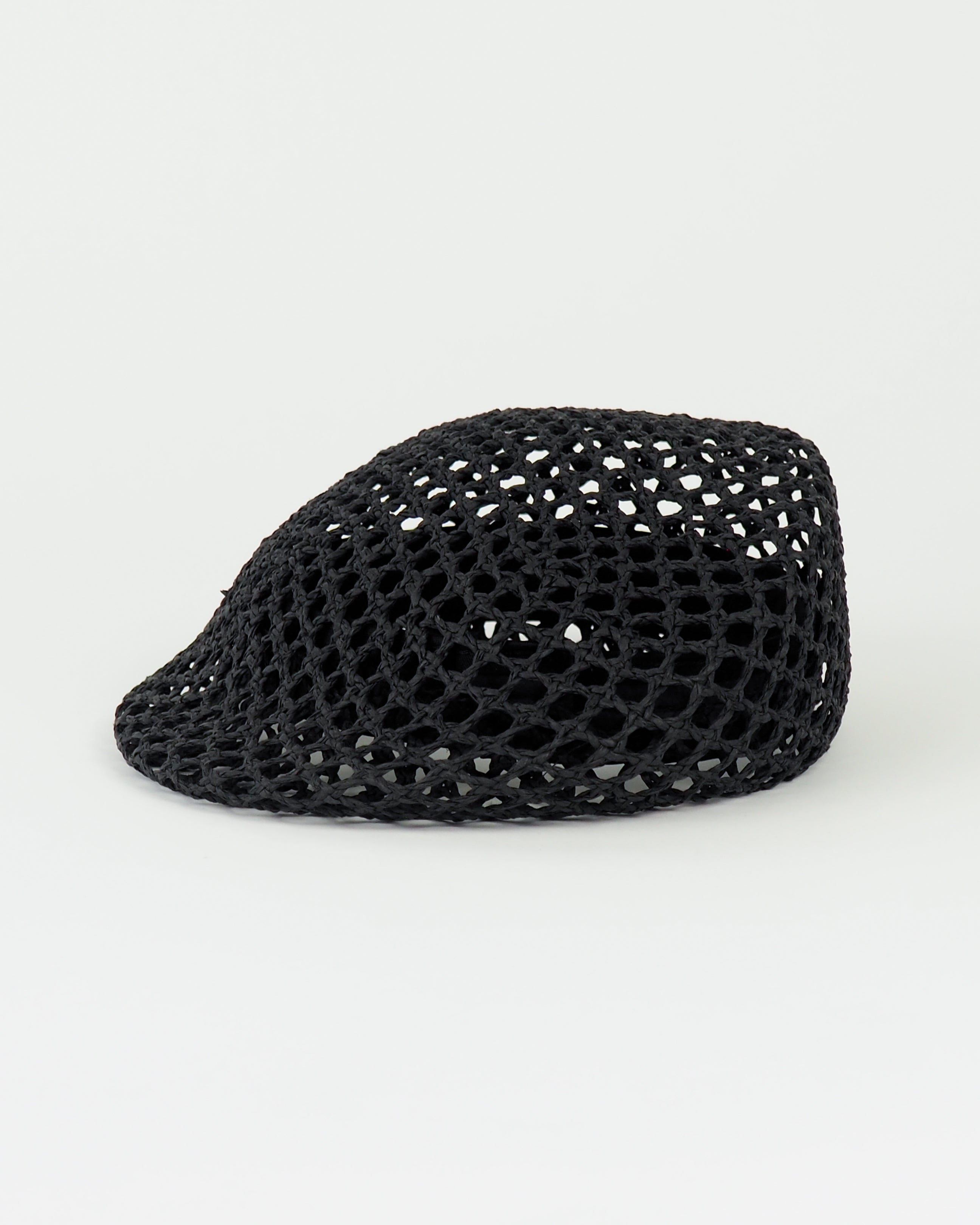 Net Beret in Black Toyo - CLYDE